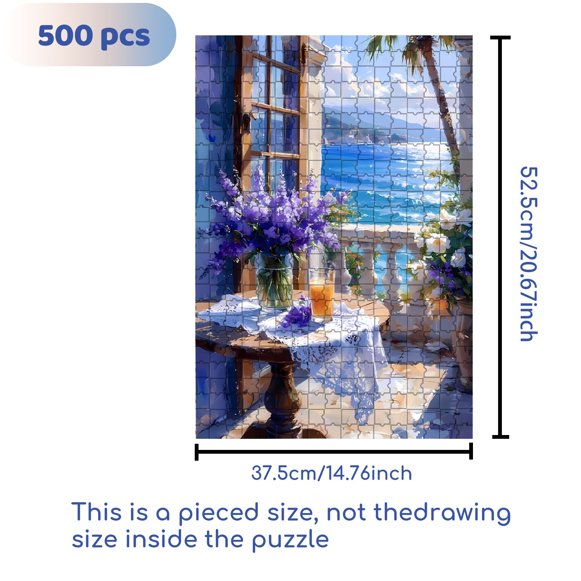 Lavender 500pcs/1000pcs Jigsaw Puzzle, Scratch-Resistant, Interactive Family Game & Brain-Boosting DIY Decor, Perfect for Halloween, Christmas & New Year Gifts, Family Puzzle Game
