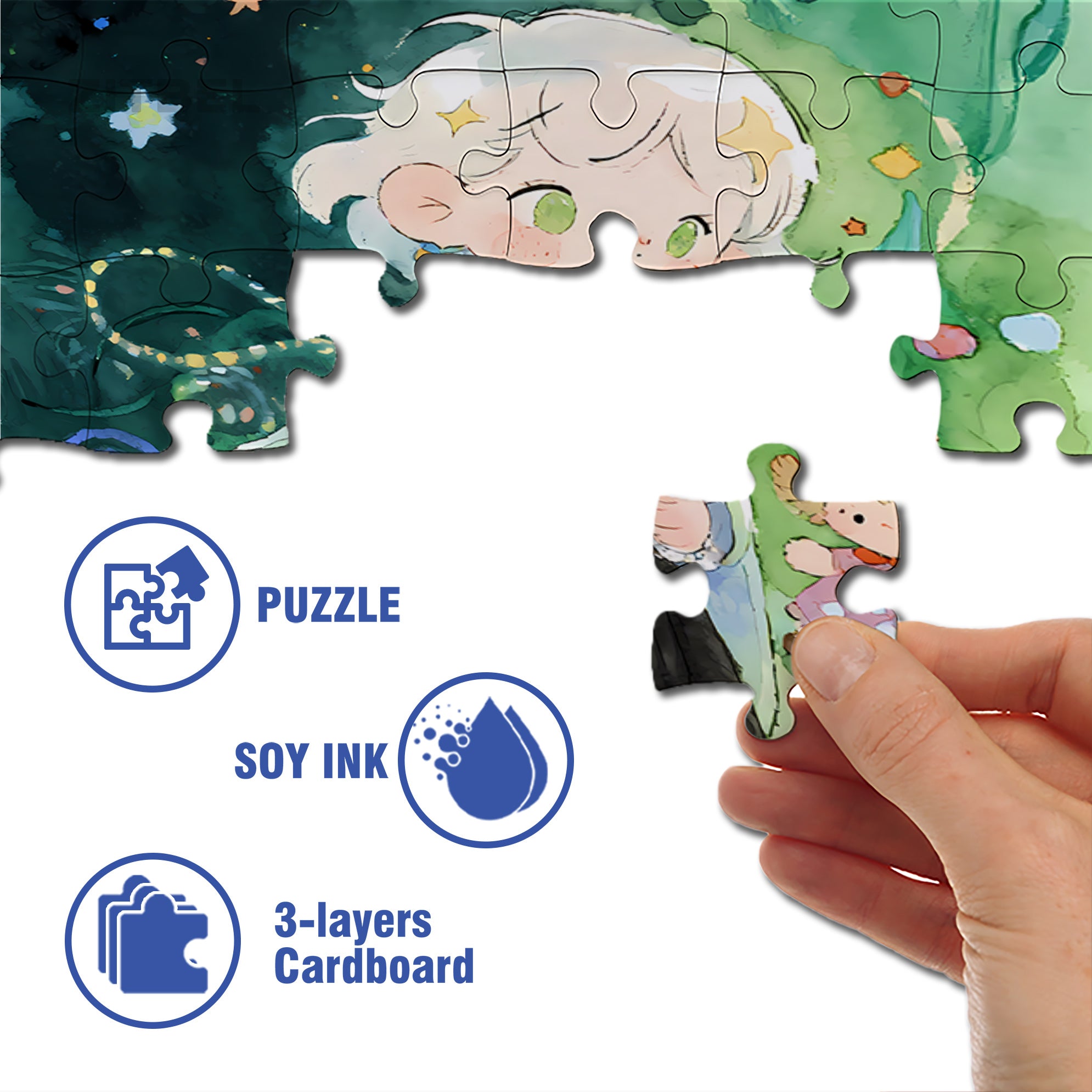 Let's Play Together 500pcs/1000pcs Jigsaw Puzzle, Scratch-Resistant, Interactive Family Game & Brain-Boosting DIY Decor, Perfect for Halloween, Christmas & New Year Gifts, Family Puzzle Game