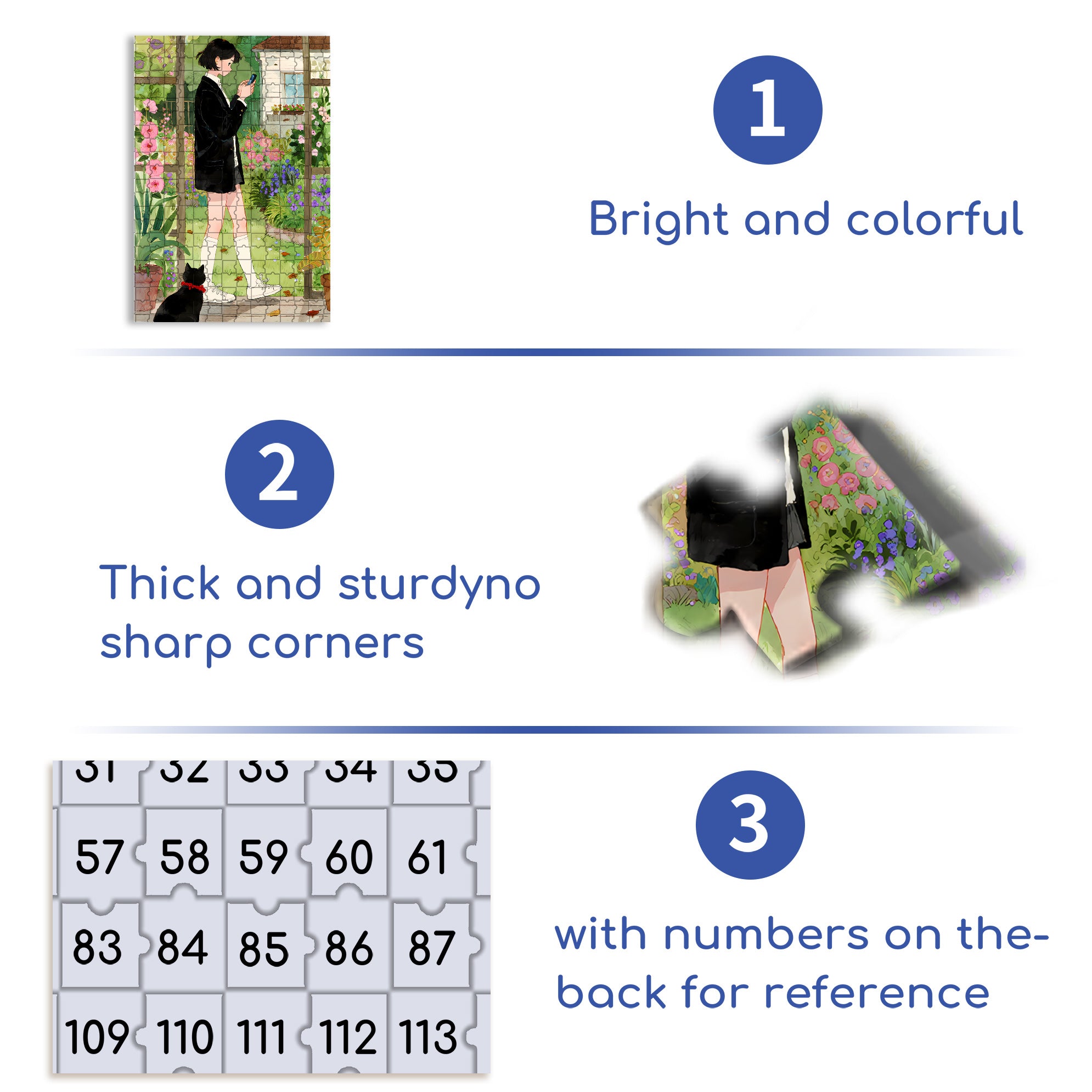 Literary Girl 500pcs/1000pcs Jigsaw Puzzle, Scratch-Resistant, Interactive Family Game & Brain-Boosting DIY Decor, Perfect for Halloween, Christmas & New Year Gifts, Family Puzzle Game
