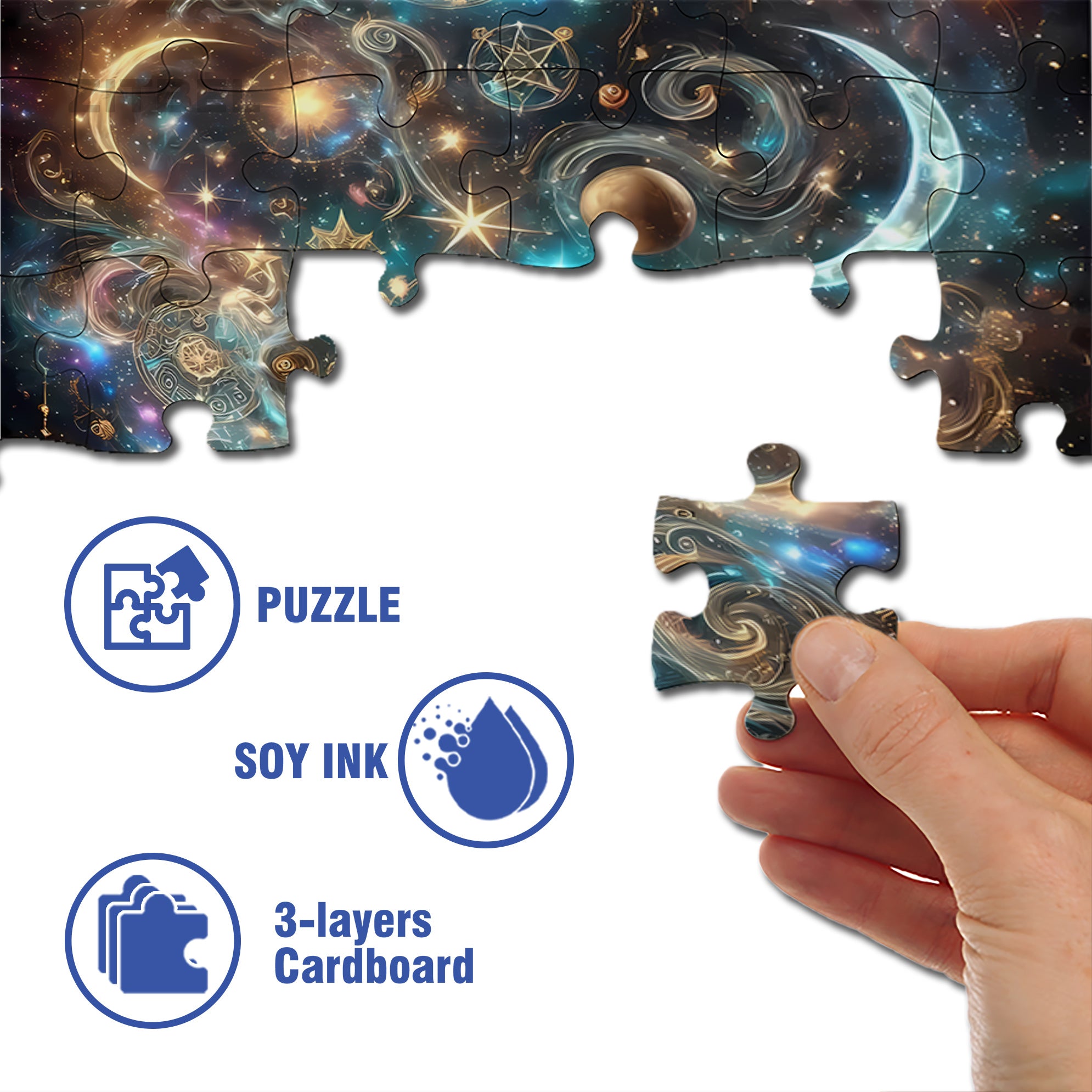Magic 500pcs/1000pcs Jigsaw Puzzle, Scratch-Resistant, Interactive Family Game & Brain-Boosting DIY Decor, Perfect for Halloween, Christmas & New Year Gifts, Family Puzzle Game