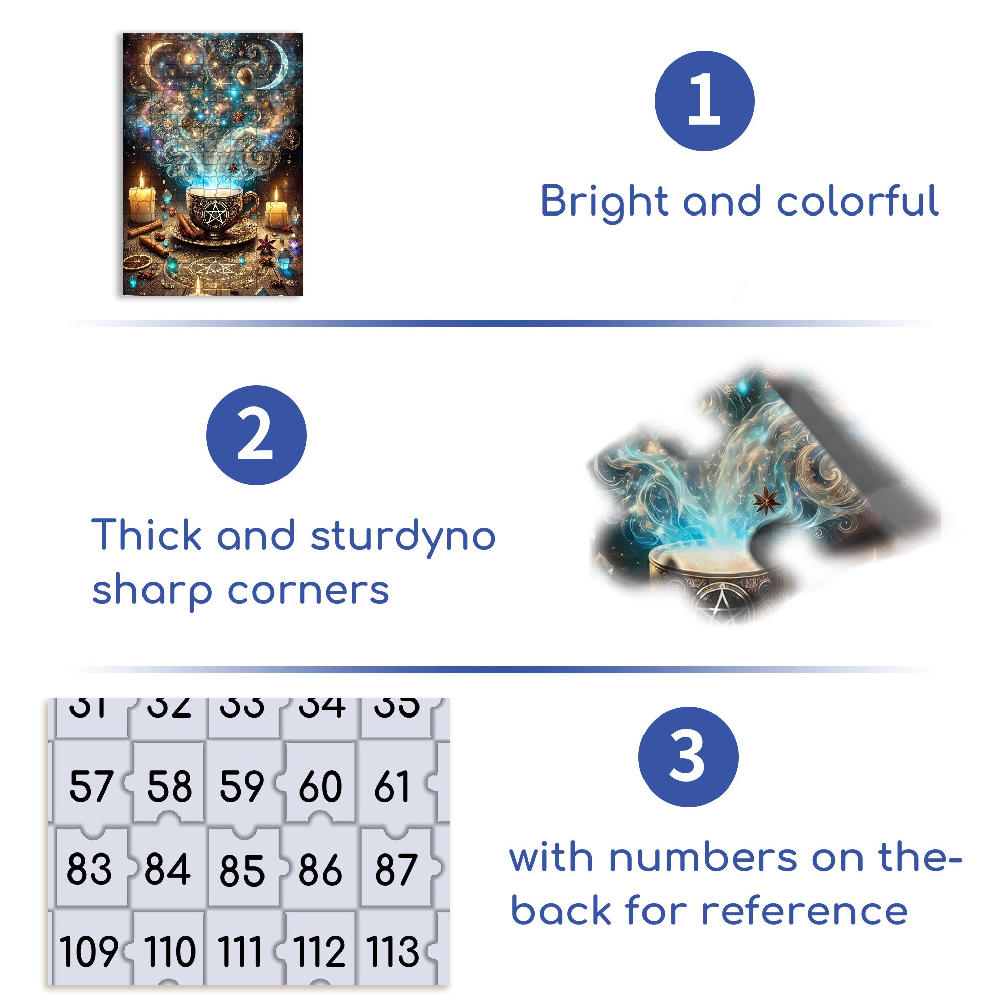 Magic 500pcs/1000pcs Jigsaw Puzzle, Scratch-Resistant, Interactive Family Game & Brain-Boosting DIY Decor, Perfect for Halloween, Christmas & New Year Gifts, Family Puzzle Game