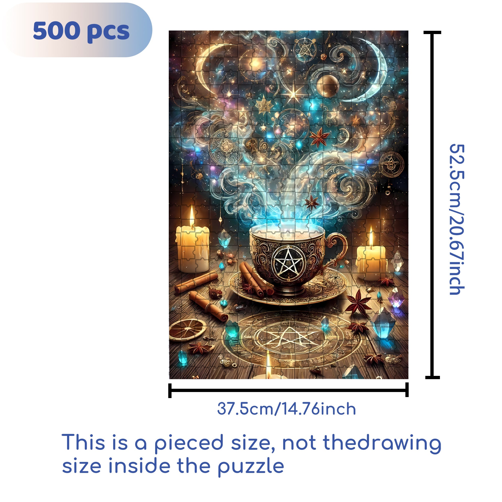 Magic 500pcs/1000pcs Jigsaw Puzzle, Scratch-Resistant, Interactive Family Game & Brain-Boosting DIY Decor, Perfect for Halloween, Christmas & New Year Gifts, Family Puzzle Game