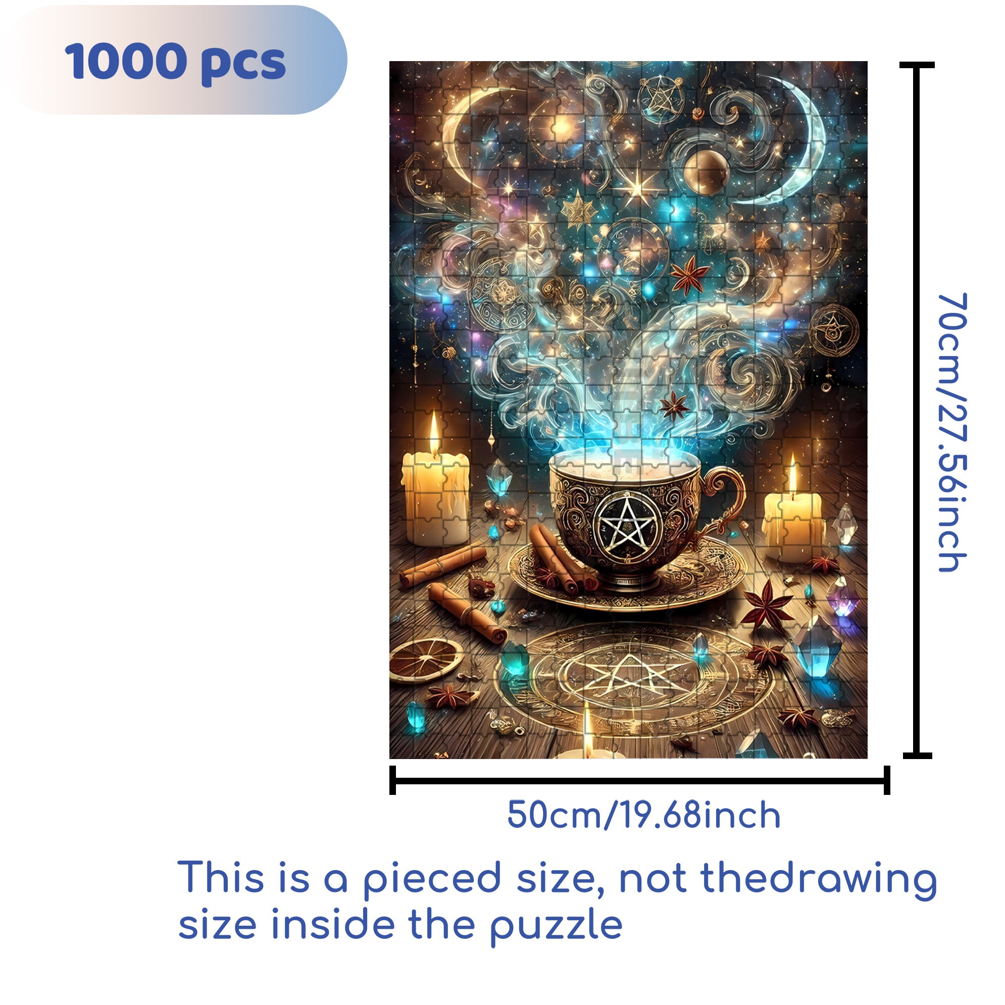 Magic 500pcs/1000pcs Jigsaw Puzzle, Scratch-Resistant, Interactive Family Game & Brain-Boosting DIY Decor, Perfect for Halloween, Christmas & New Year Gifts, Family Puzzle Game
