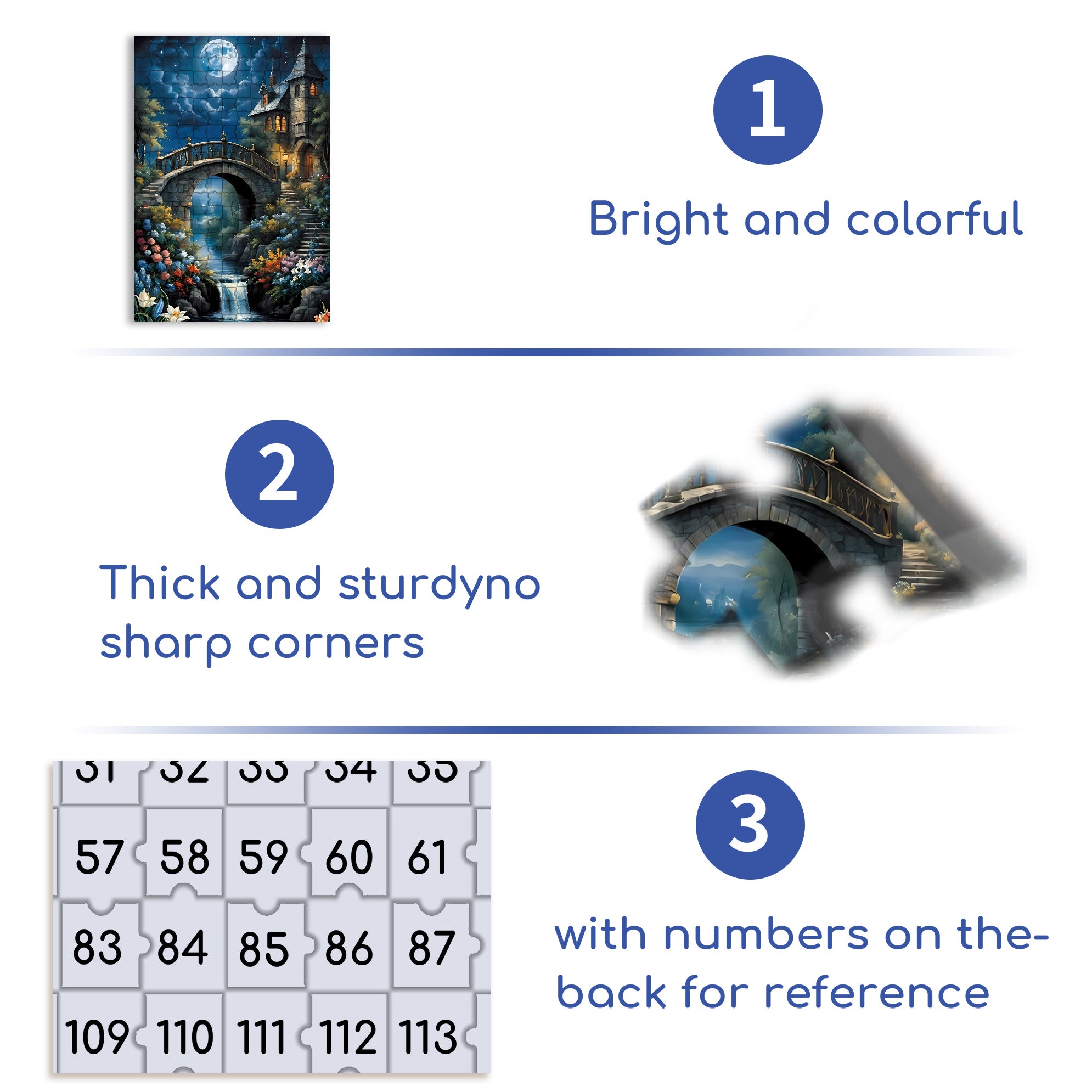 Moonlit Night 500pcs/1000pcs Jigsaw Puzzle, Scratch-Resistant, Interactive Family Game & Brain-Boosting DIY Decor, Perfect for Halloween, Christmas & New Year Gifts, Family Puzzle Game