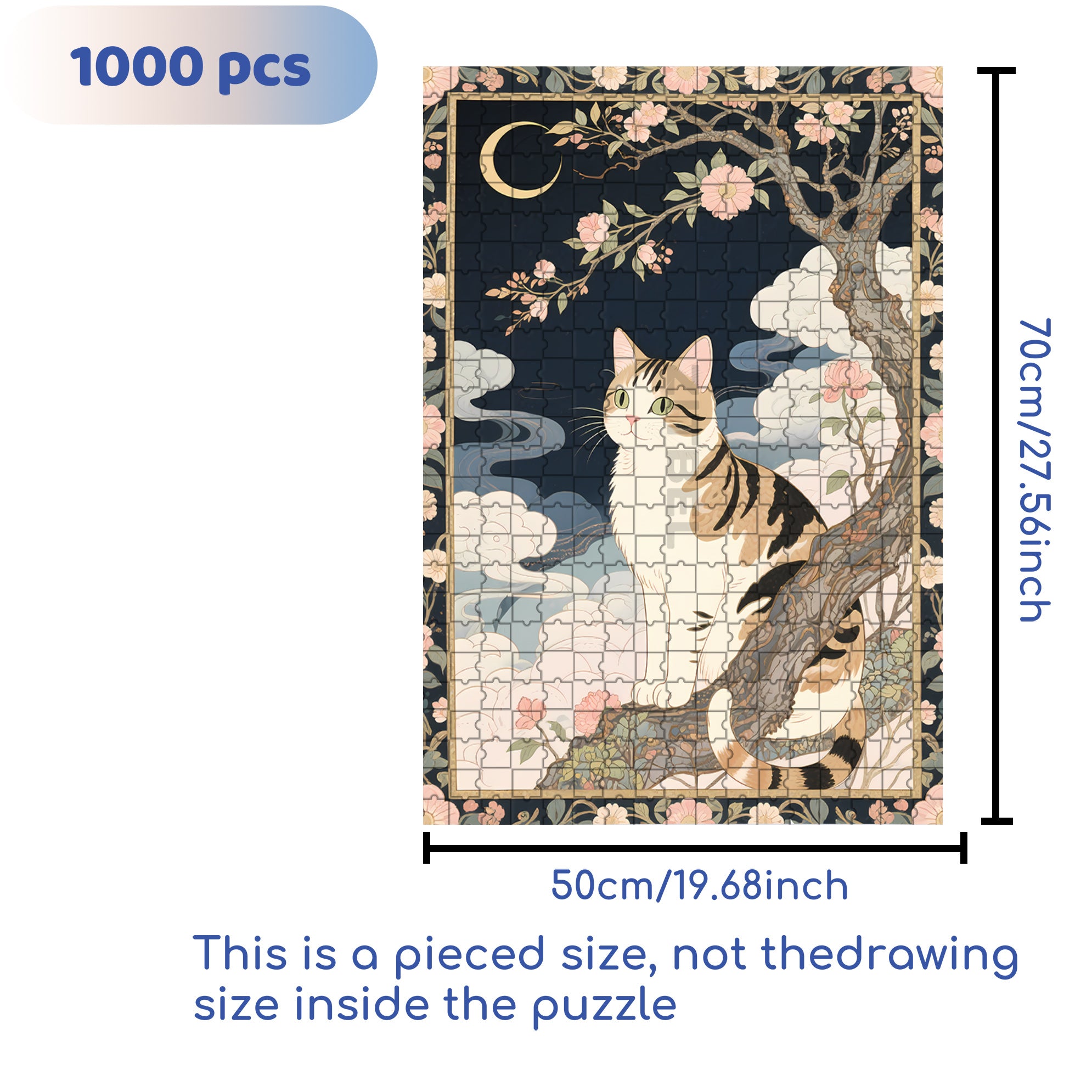 Mysterious Realm 500pcs/1000pcs Jigsaw Puzzle, Scratch-Resistant, Interactive Family Game & Brain-Boosting DIY Decor, Perfect for Halloween, Christmas & New Year Gifts, Family Puzzle Game
