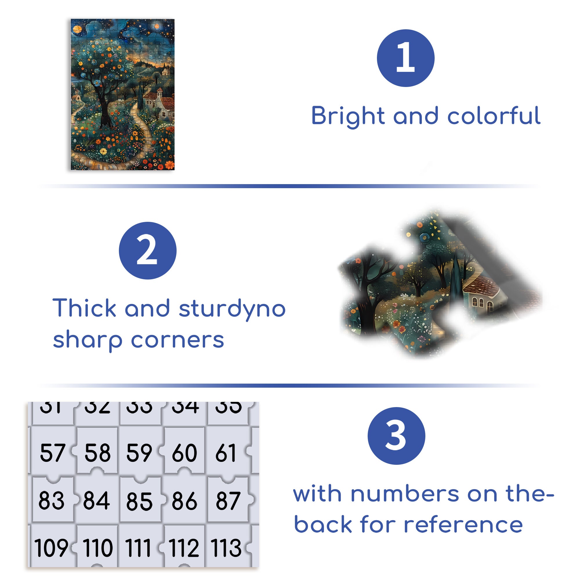 Nakata 500pcs/1000pcs Jigsaw Puzzle, Scratch-Resistant, Interactive Family Game & Brain-Boosting DIY Decor, Perfect for Halloween, Christmas & New Year Gifts, Family Puzzle Game