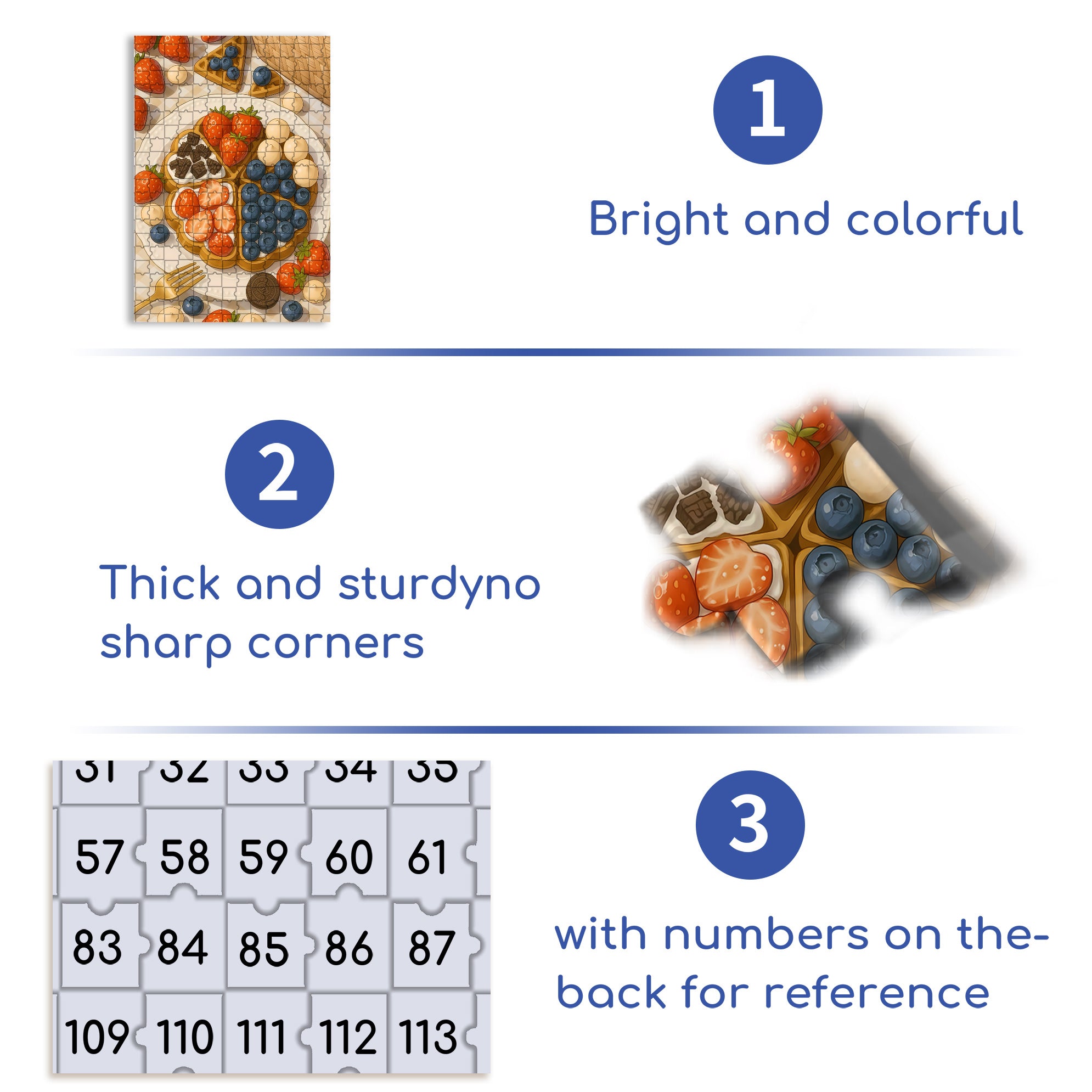 Pancake 500pcs/1000pcs Jigsaw Puzzle, Scratch-Resistant, Interactive Family Game & Brain-Boosting DIY Decor, Perfect for Halloween, Christmas & New Year Gifts, Family Puzzle Game
