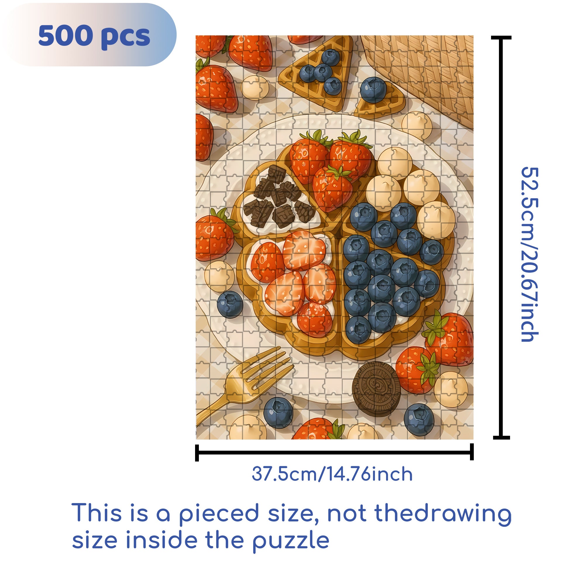 Pancake 500pcs/1000pcs Jigsaw Puzzle, Scratch-Resistant, Interactive Family Game & Brain-Boosting DIY Decor, Perfect for Halloween, Christmas & New Year Gifts, Family Puzzle Game