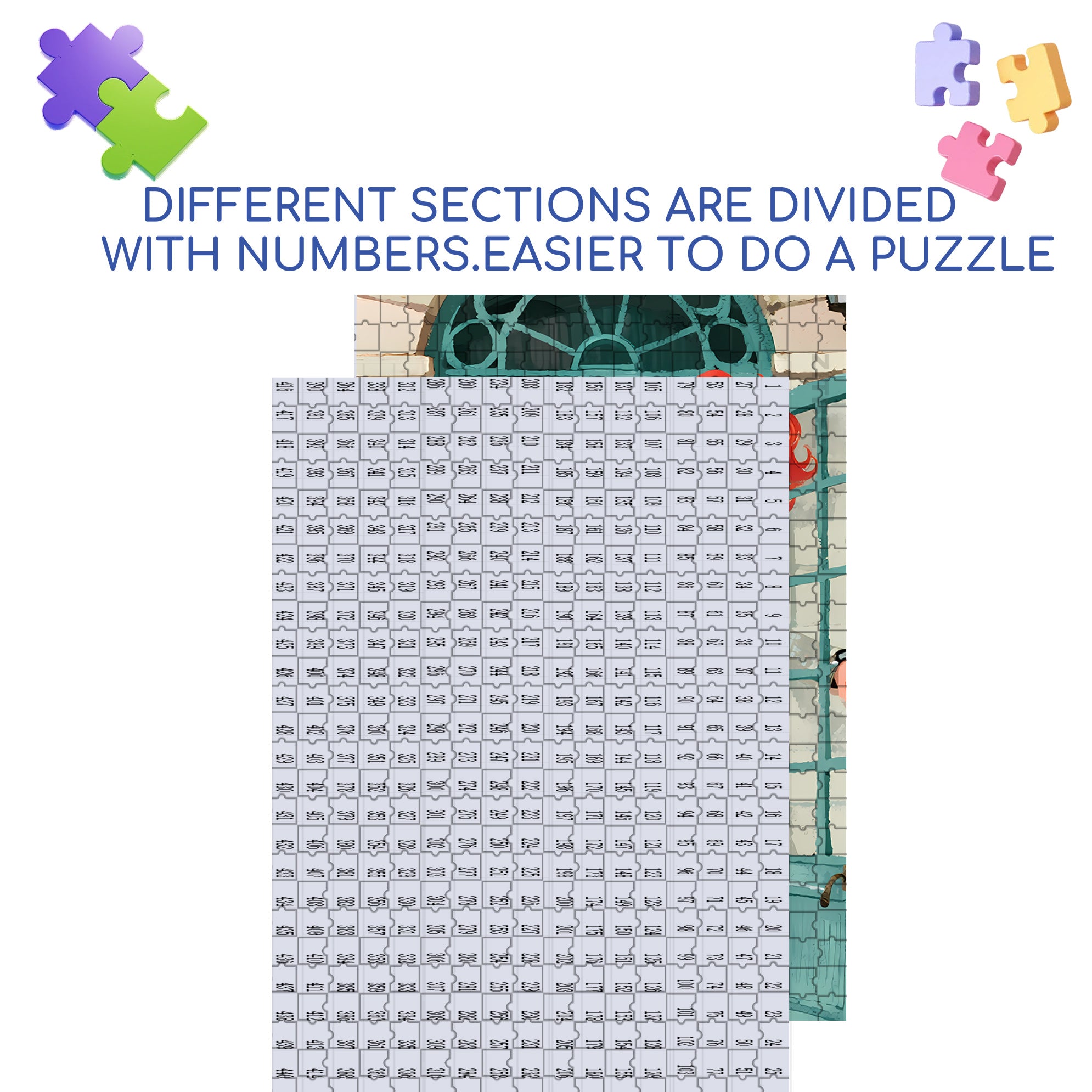 Peek 500pcs/1000pcs Jigsaw Puzzle, Scratch-Resistant, Interactive Family Game & Brain-Boosting DIY Decor, Perfect for Halloween, Christmas & New Year Gifts, Family Puzzle Game