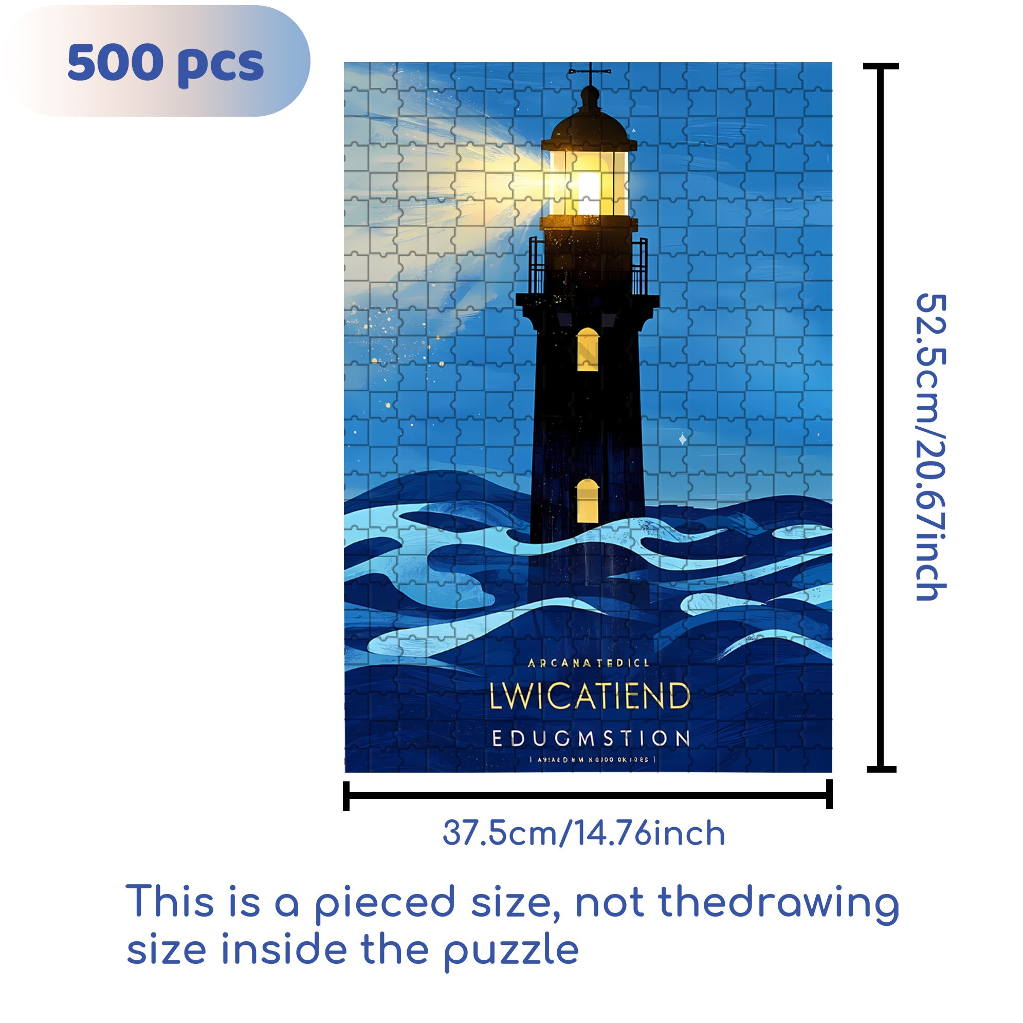 Pharos 500pcs/1000pcs Jigsaw Puzzle, Scratch-Resistant, Interactive Family Game & Brain-Boosting DIY Decor, Perfect for Halloween, Christmas & New Year Gifts, Family Puzzle Game