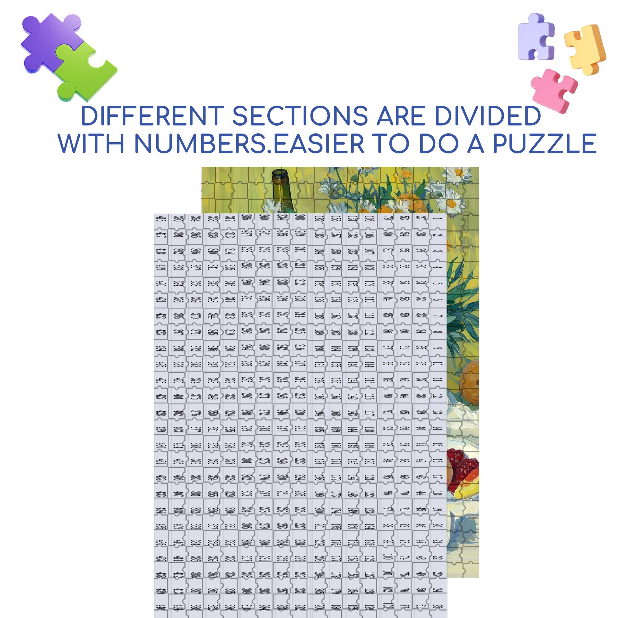 Picnic Basket 500pcs/1000pcs Jigsaw Puzzle, Scratch-Resistant, Interactive Family Game & Brain-Boosting DIY Decor, Perfect for Halloween, Christmas & New Year Gifts, Family Puzzle Game