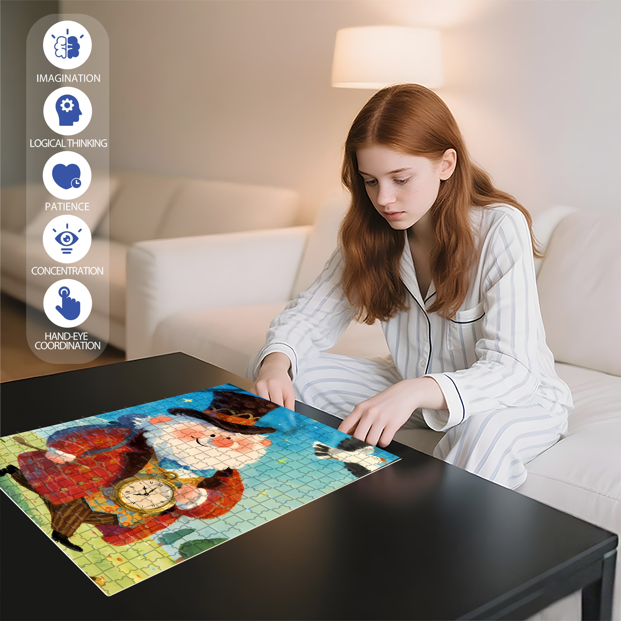 Pocket Watch 500pcs/1000pcs Jigsaw Puzzle, Scratch-Resistant, Interactive Family Game & Brain-Boosting DIY Decor, Perfect for Halloween, Christmas & New Year Gifts, Family Puzzle Game