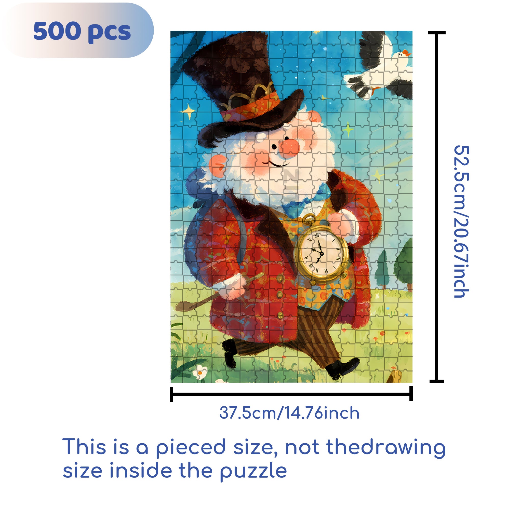 Pocket Watch 500pcs/1000pcs Jigsaw Puzzle, Scratch-Resistant, Interactive Family Game & Brain-Boosting DIY Decor, Perfect for Halloween, Christmas & New Year Gifts, Family Puzzle Game