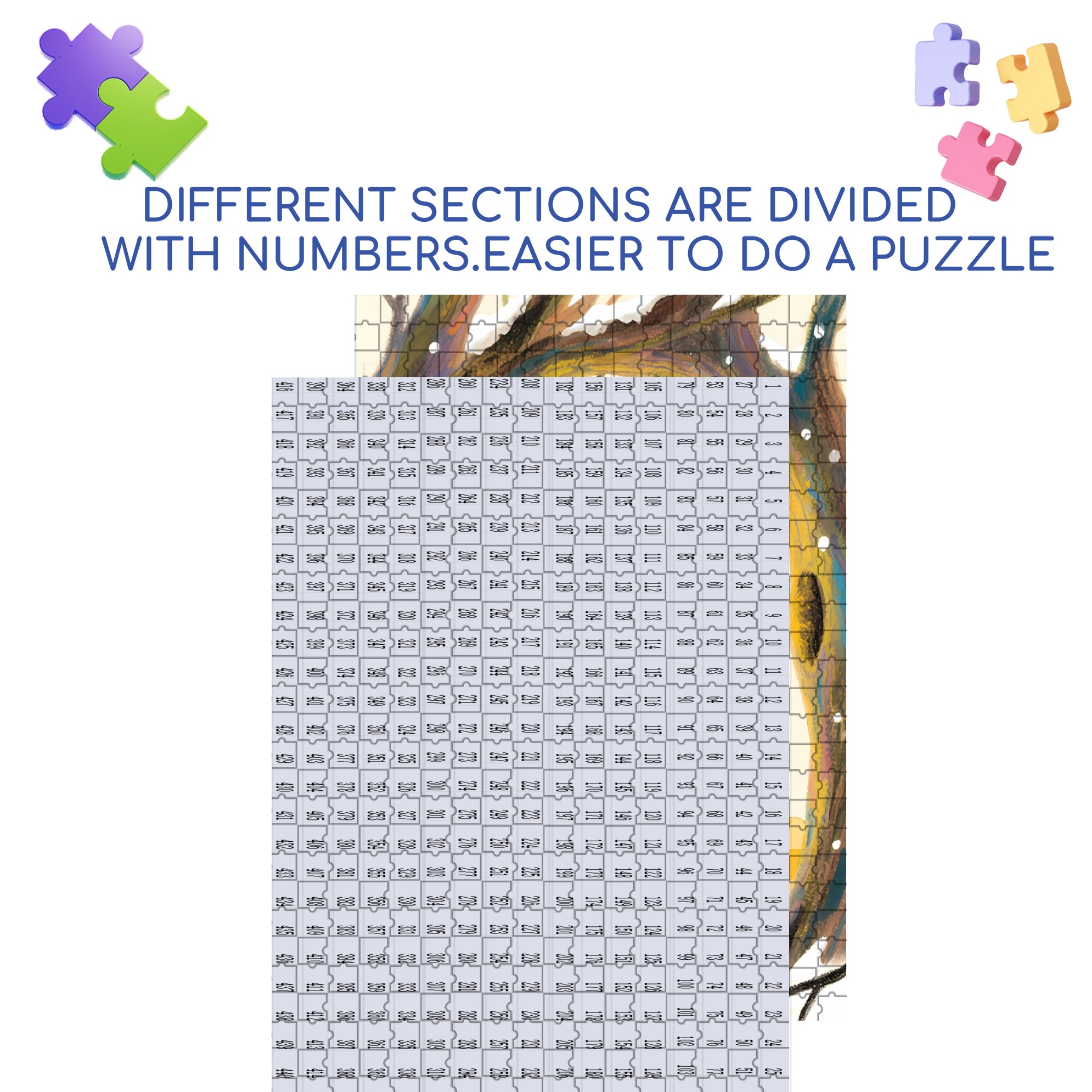 Rabbit Nest 500pcs/1000pcs Jigsaw Puzzle, Scratch-Resistant, Interactive Family Game & Brain-Boosting DIY Decor, Perfect for Halloween, Christmas & New Year Gifts, Family Puzzle Game