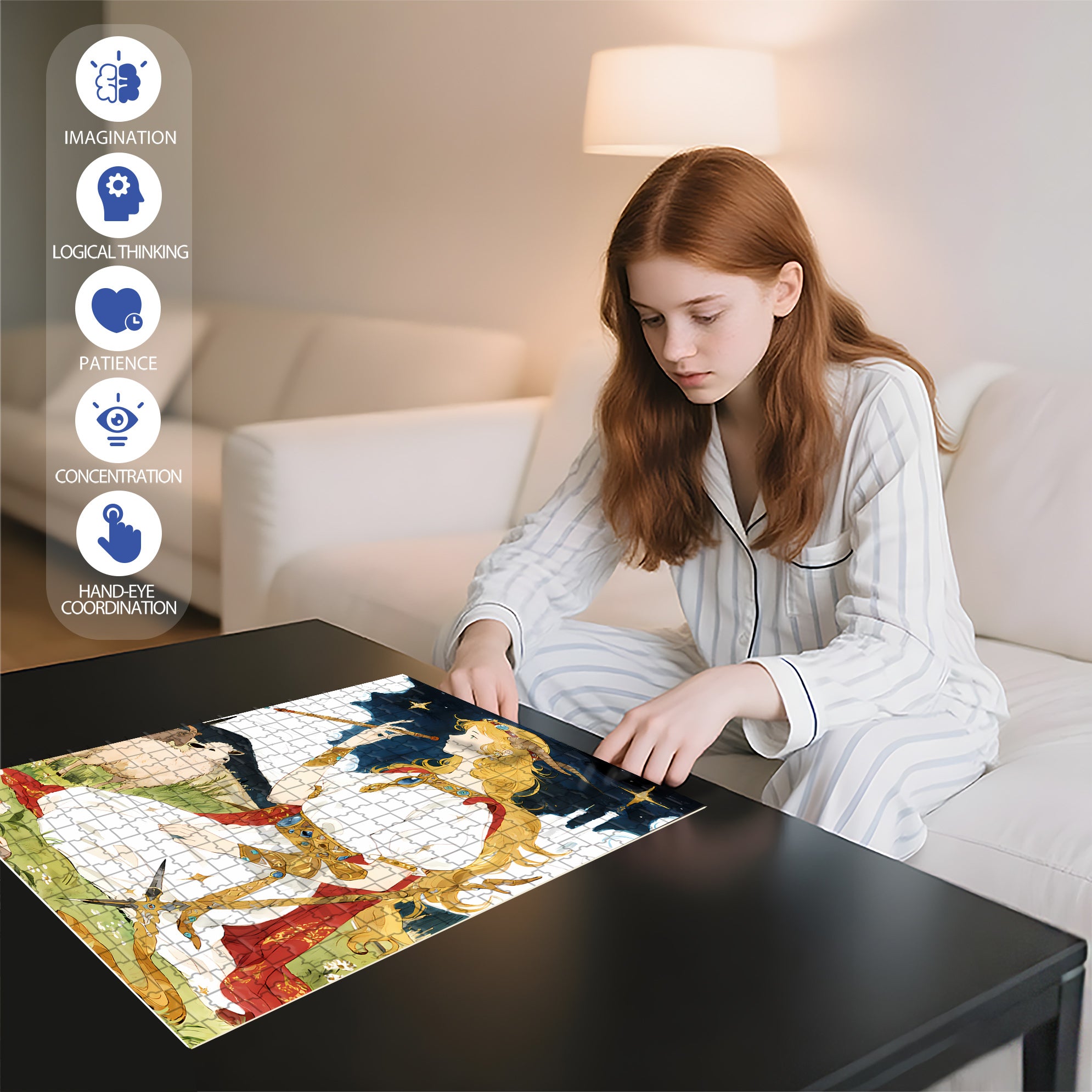 Shepherd 500pcs/1000pcs Jigsaw Puzzle, Scratch-Resistant, Interactive Family Game & Brain-Boosting DIY Decor, Perfect for Halloween, Christmas & New Year Gifts, Family Puzzle Game