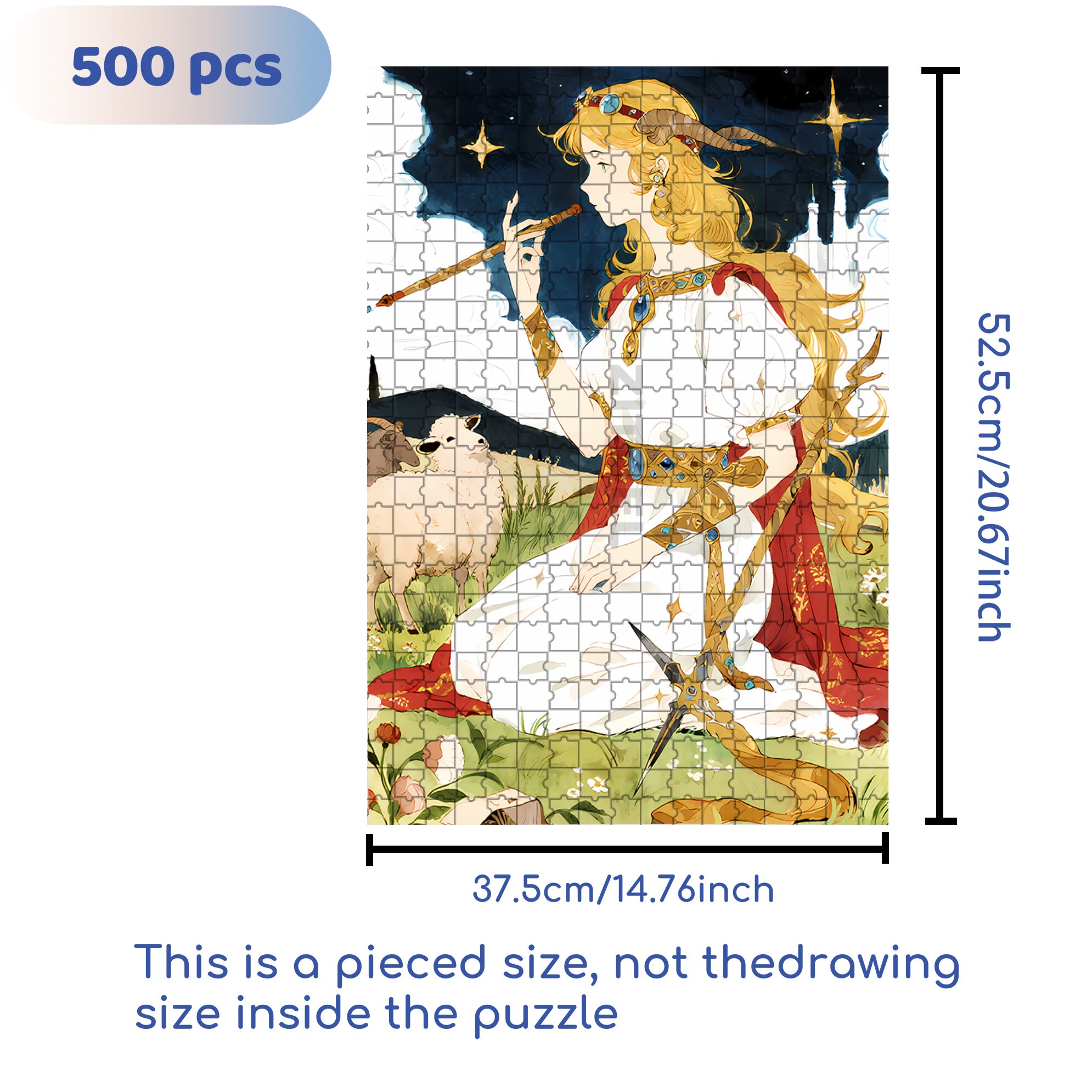 Shepherd 500pcs/1000pcs Jigsaw Puzzle, Scratch-Resistant, Interactive Family Game & Brain-Boosting DIY Decor, Perfect for Halloween, Christmas & New Year Gifts, Family Puzzle Game
