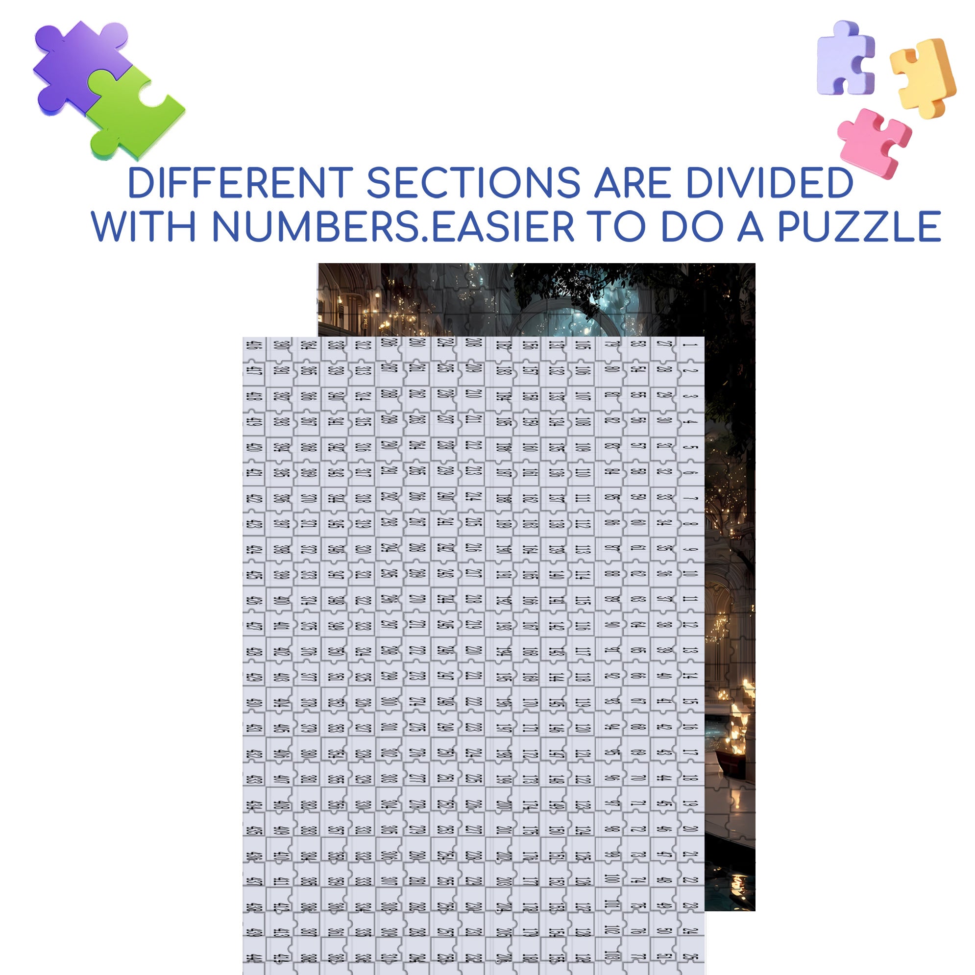Star River 500pcs/1000pcs Jigsaw Puzzle, Scratch-Resistant, Interactive Family Game & Brain-Boosting DIY Decor, Perfect for Halloween, Christmas & New Year Gifts, Family Puzzle Game