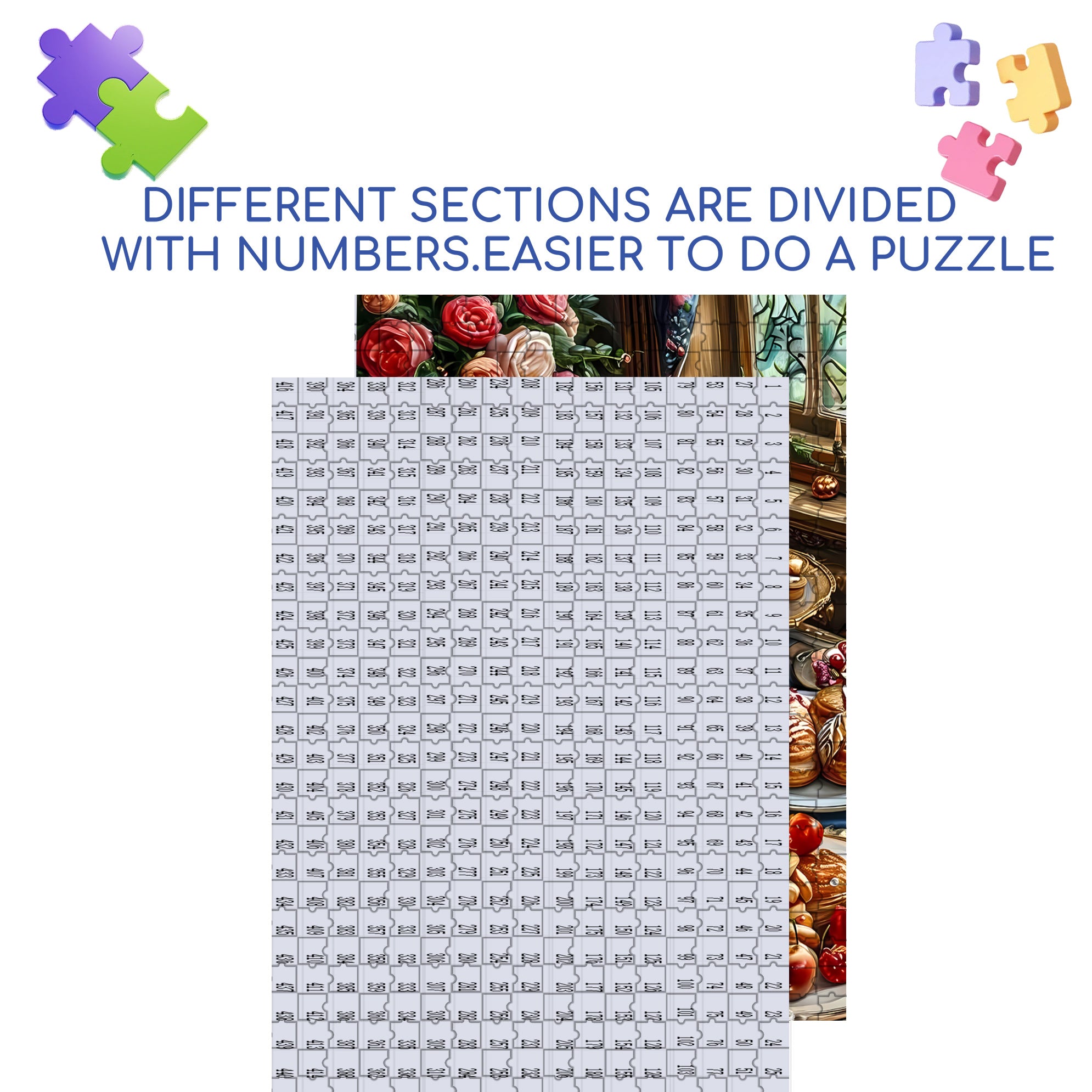 Tea Time 500pcs/1000pcs Jigsaw Puzzle, Scratch-Resistant, Interactive Family Game & Brain-Boosting DIY Decor, Perfect for Halloween, Christmas & New Year Gifts, Family Puzzle Game