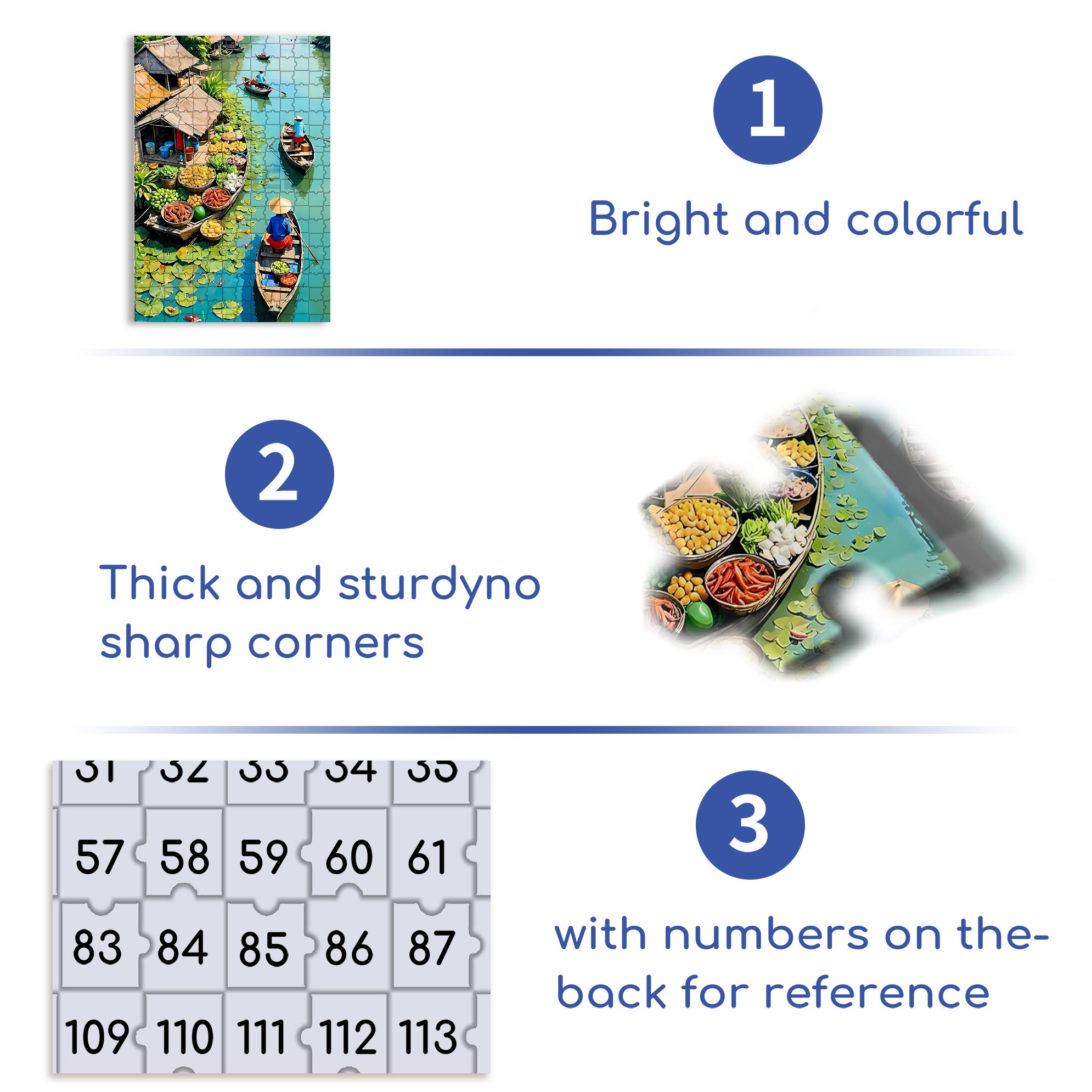 Vietnam 500pcs/1000pcs Jigsaw Puzzle, Scratch-Resistant, Interactive Family Game & Brain-Boosting DIY Decor, Perfect for Halloween, Christmas & New Year Gifts, Family Puzzle Game