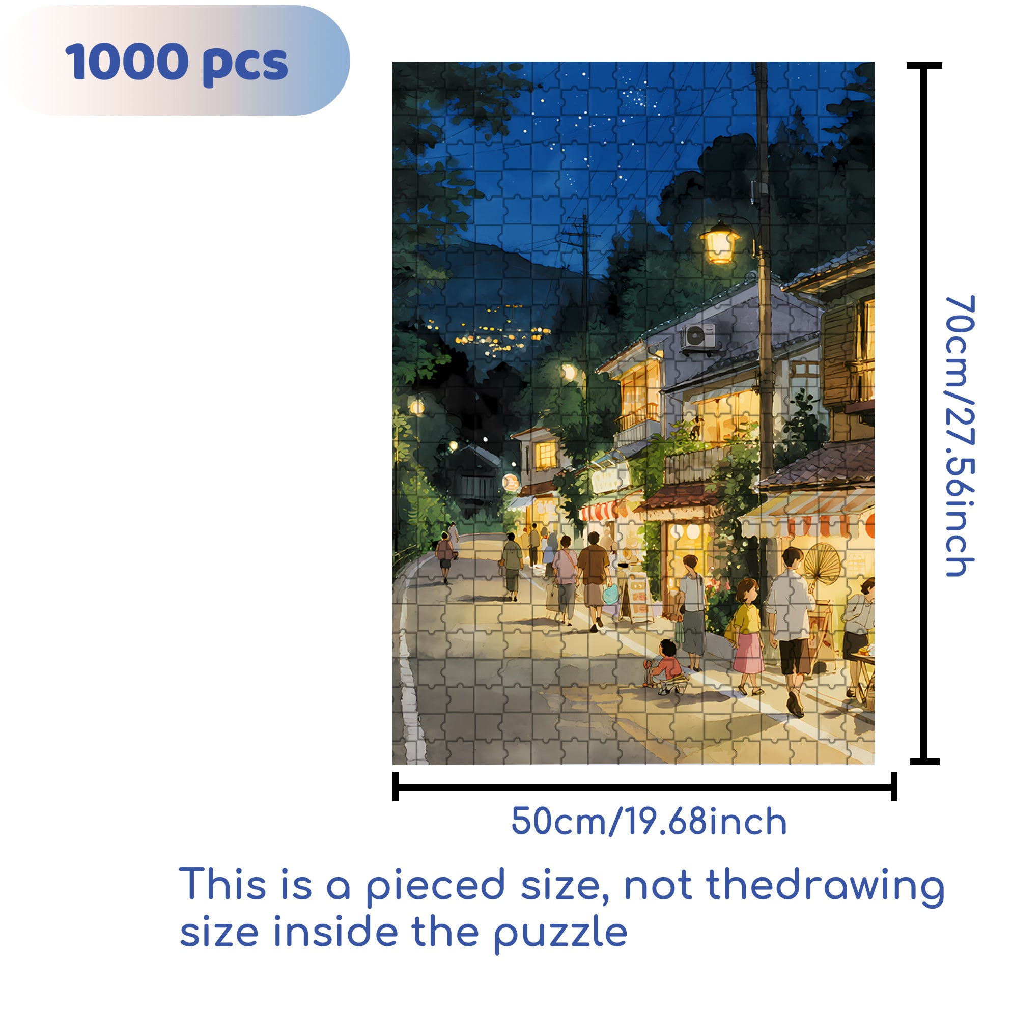 Winding 500pcs/1000pcs Jigsaw Puzzle, Scratch-Resistant, Interactive Family Game & Brain-Boosting DIY Decor, Perfect for Halloween, Christmas & New Year Gifts, Family Puzzle Game