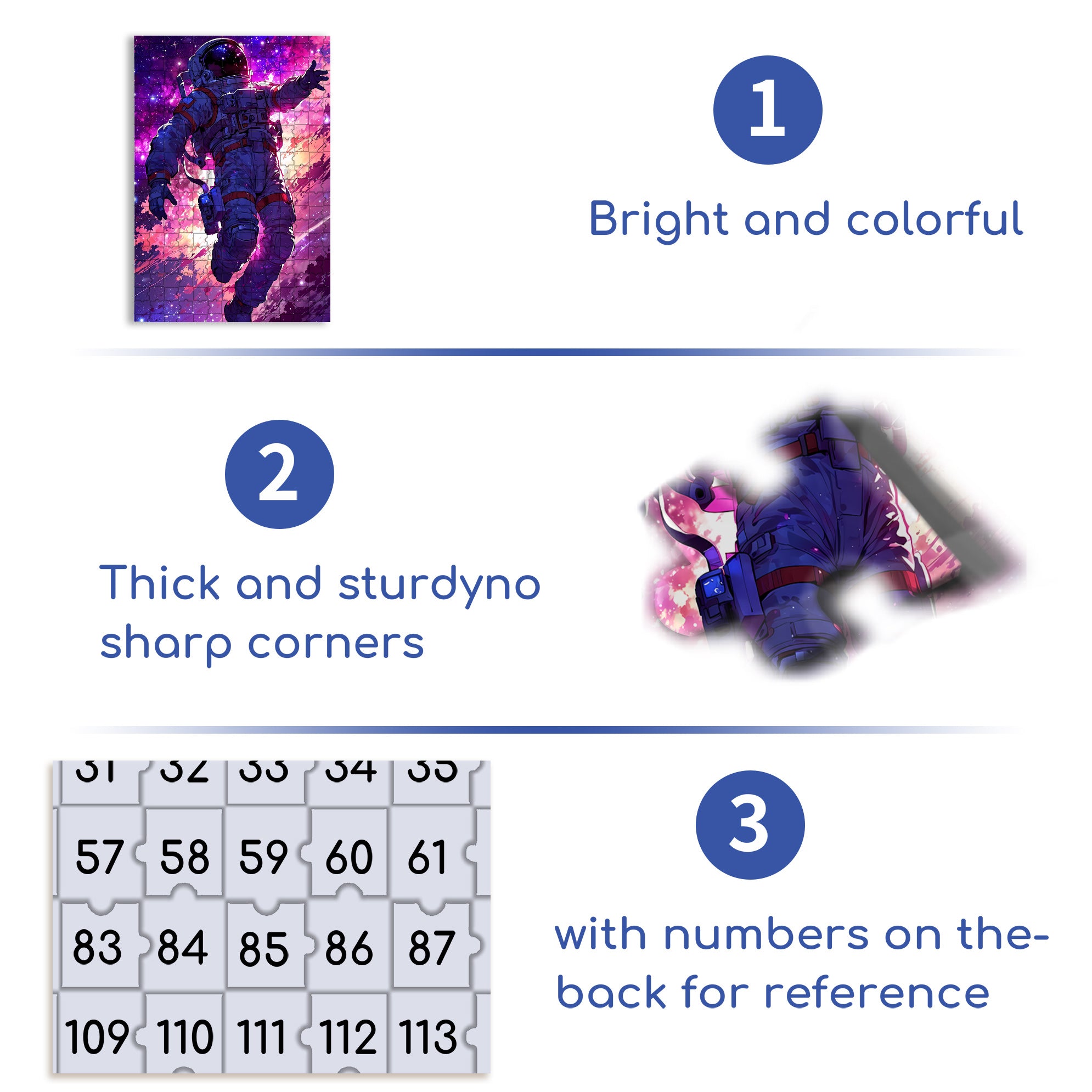 Astronaut 500pcs/1000pcs Jigsaw Puzzle, Scratch-Resistant, Interactive Family Game & Brain-Boosting DIY Decor, Perfect for Halloween, Christmas & New Year Gifts, Family Puzzle Game