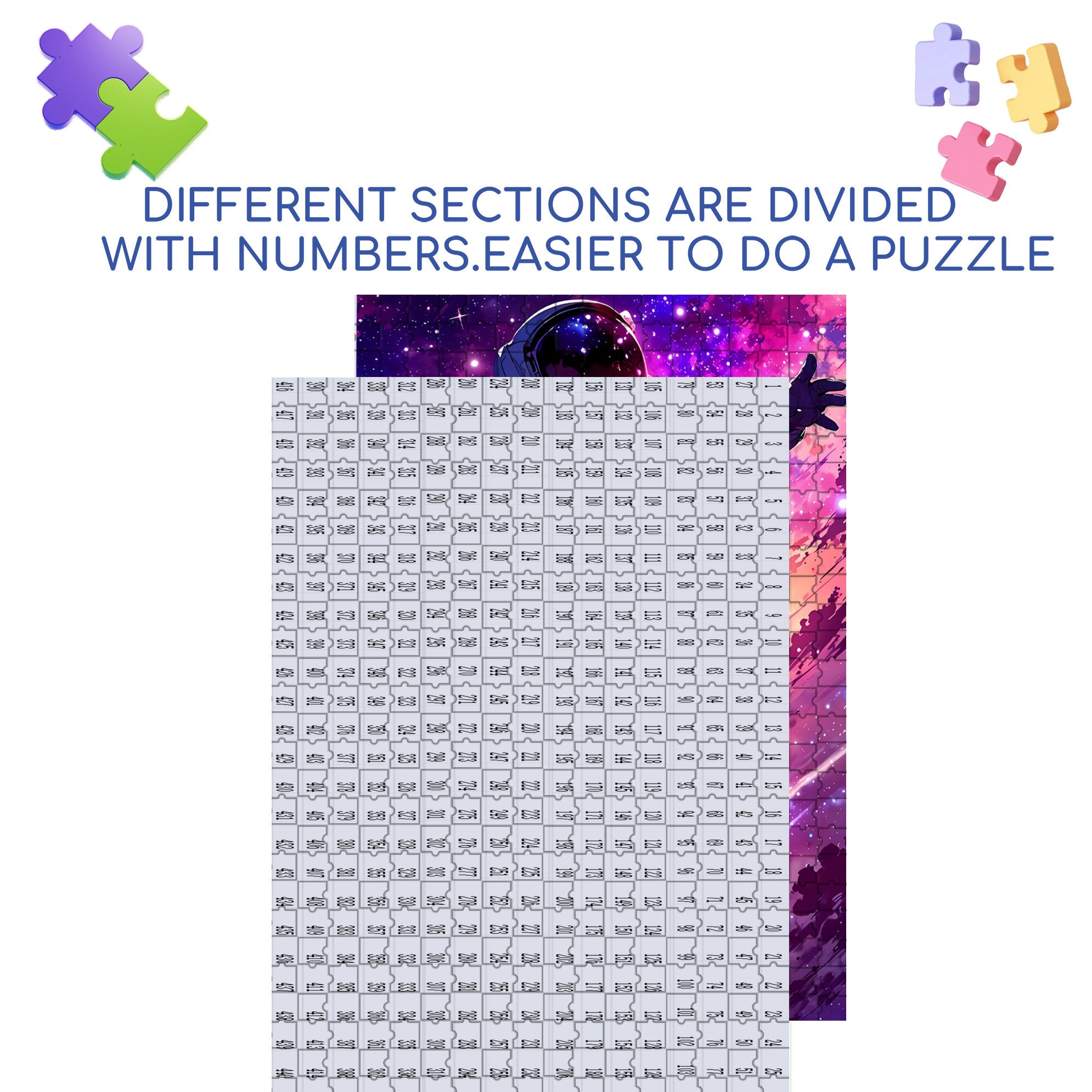 Astronaut 500pcs/1000pcs Jigsaw Puzzle, Scratch-Resistant, Interactive Family Game & Brain-Boosting DIY Decor, Perfect for Halloween, Christmas & New Year Gifts, Family Puzzle Game
