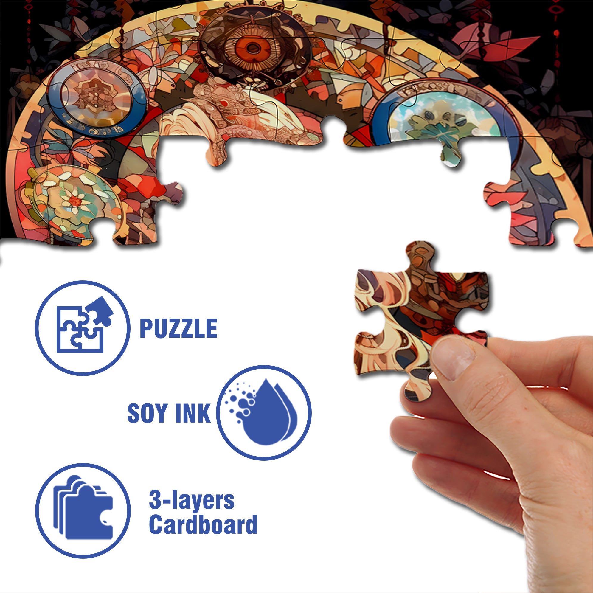 Beauty Picture 500pcs/1000pcs Jigsaw Puzzle, Scratch-Resistant, Interactive Family Game & Brain-Boosting DIY Decor, Perfect for Halloween, Christmas & New Year Gifts, Family Puzzle Game