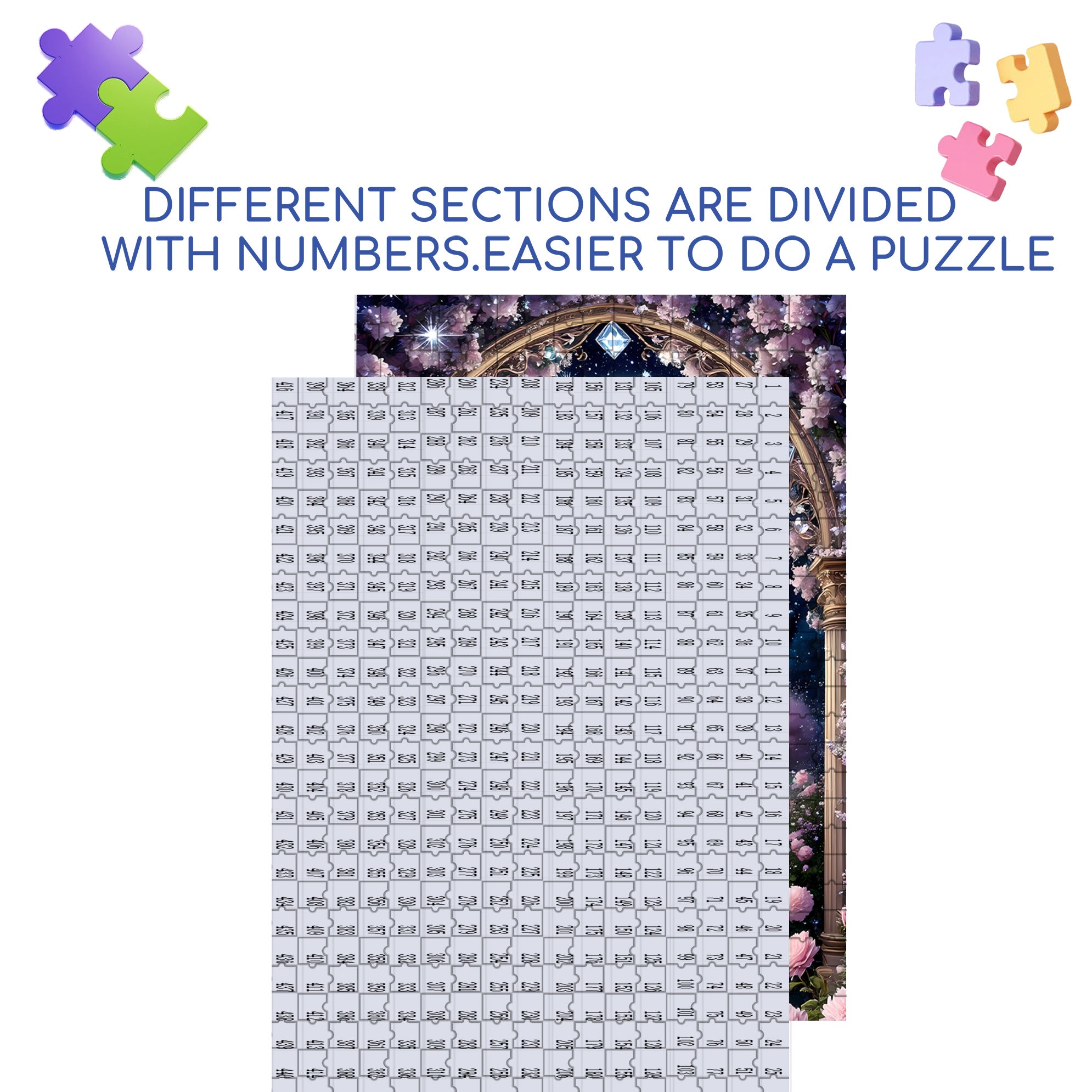 Bright Night 500pcs/1000pcs Jigsaw Puzzle, Scratch-Resistant, Interactive Family Game & Brain-Boosting DIY Decor, Perfect for Halloween, Christmas & New Year Gifts, Family Puzzle Game