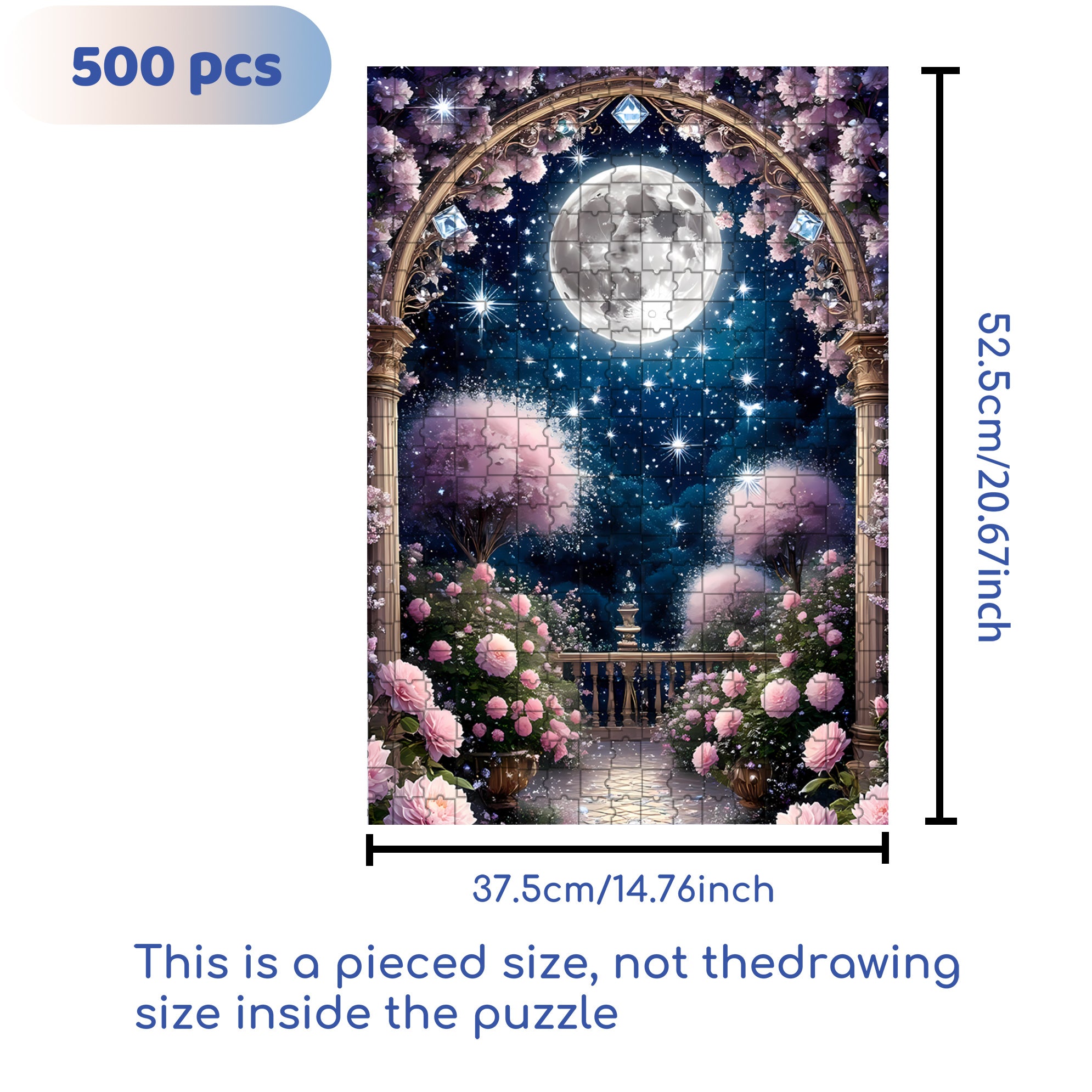 Bright Night 500pcs/1000pcs Jigsaw Puzzle, Scratch-Resistant, Interactive Family Game & Brain-Boosting DIY Decor, Perfect for Halloween, Christmas & New Year Gifts, Family Puzzle Game