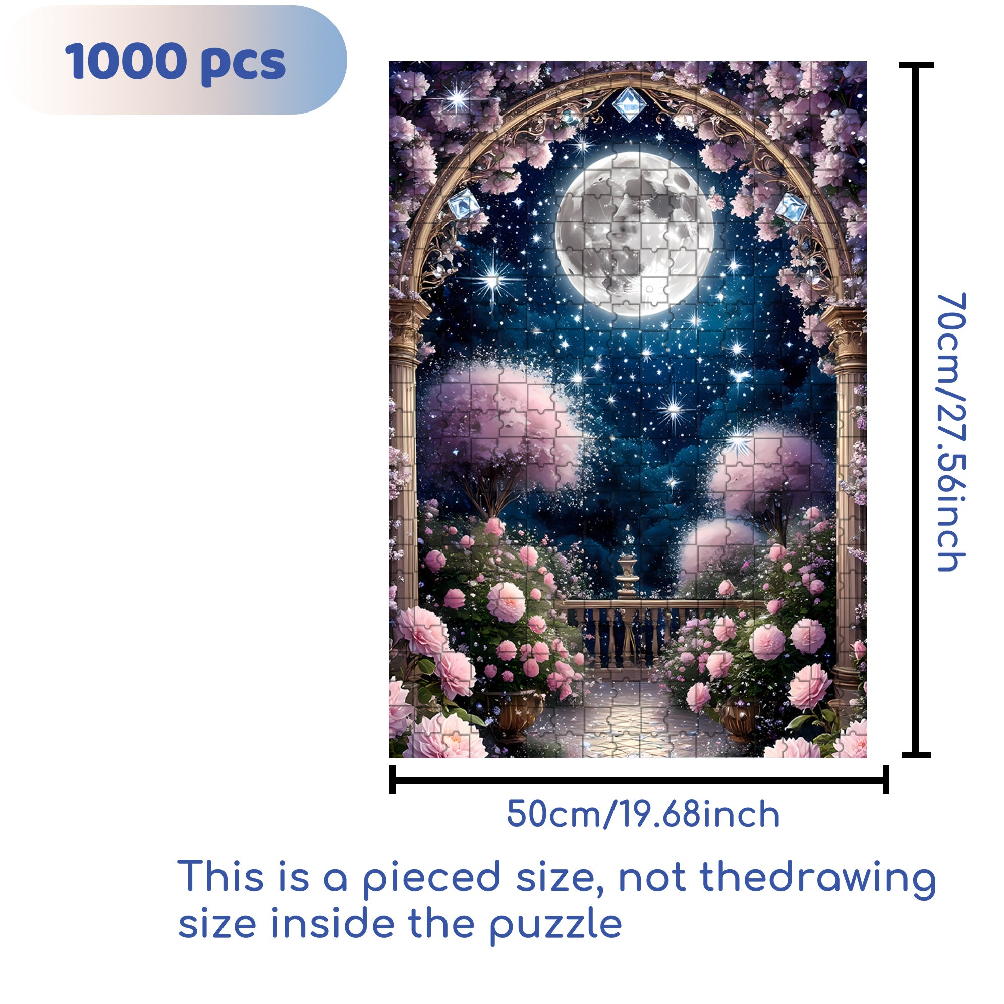 Bright Night 500pcs/1000pcs Jigsaw Puzzle, Scratch-Resistant, Interactive Family Game & Brain-Boosting DIY Decor, Perfect for Halloween, Christmas & New Year Gifts, Family Puzzle Game