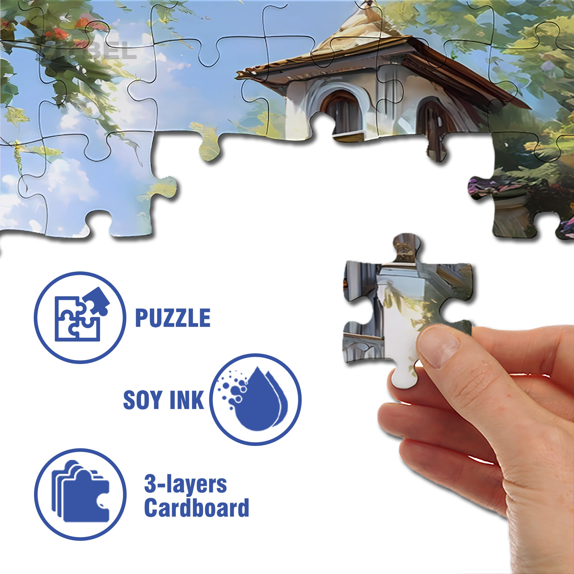 Dream House 500pcs/1000pcs Jigsaw Puzzle, Scratch-Resistant, Interactive Family Game & Brain-Boosting DIY Decor, Perfect for Halloween, Christmas & New Year Gifts, Family Puzzle Game