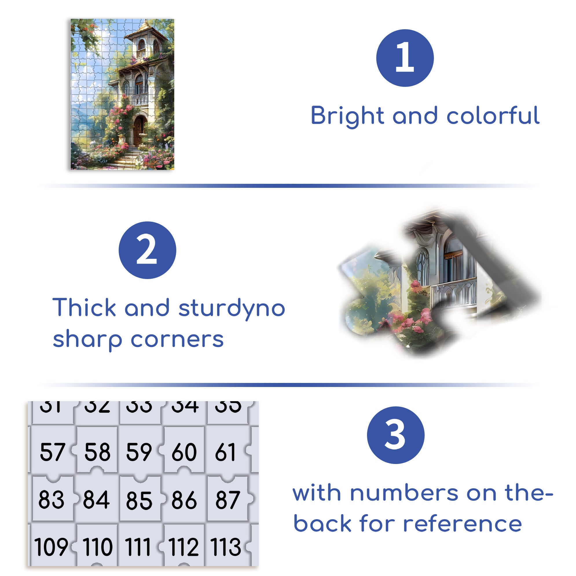 Dream House 500pcs/1000pcs Jigsaw Puzzle, Scratch-Resistant, Interactive Family Game & Brain-Boosting DIY Decor, Perfect for Halloween, Christmas & New Year Gifts, Family Puzzle Game