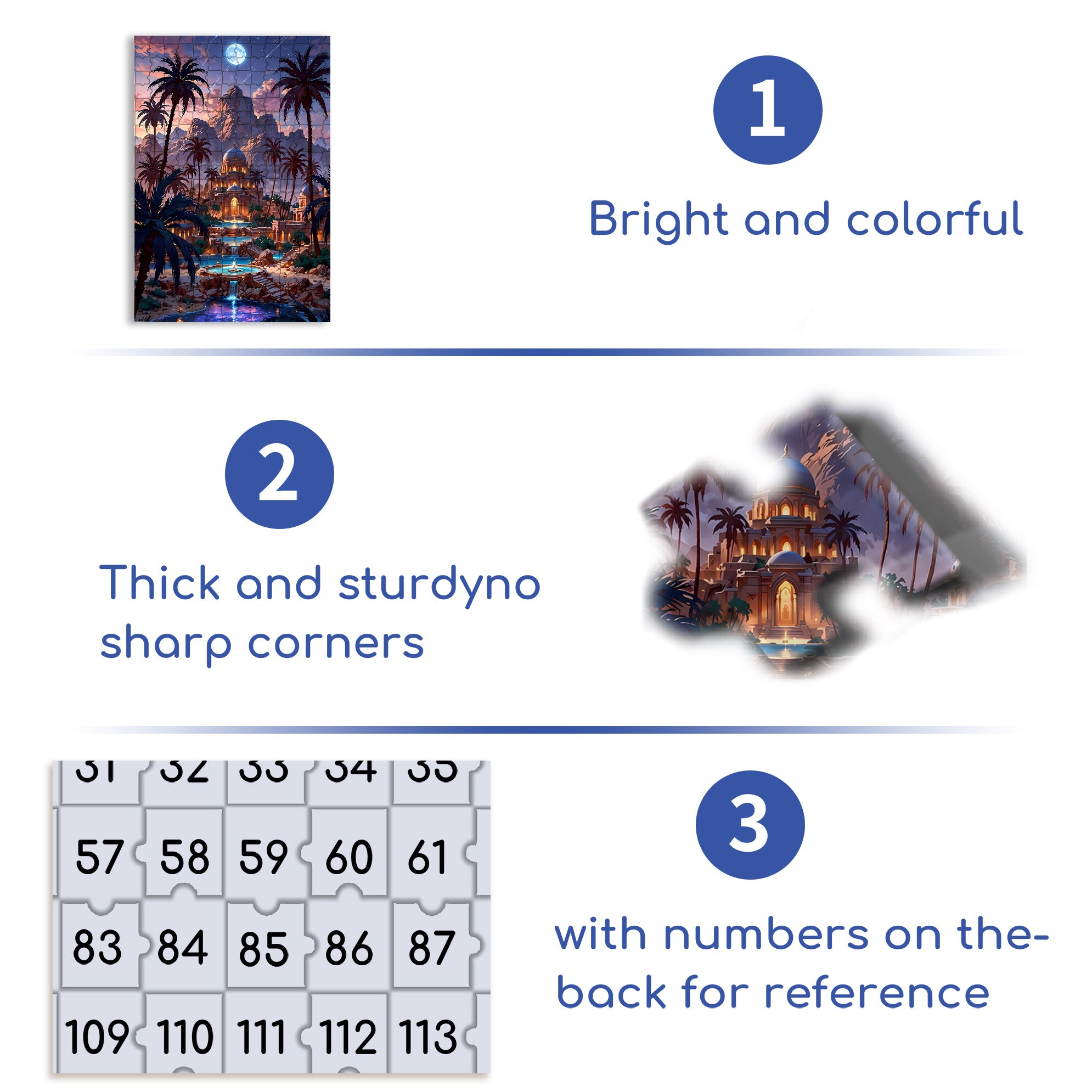 Evening 500pcs/1000pcs Jigsaw Puzzle, Scratch-Resistant, Interactive Family Game & Brain-Boosting DIY Decor, Perfect for Halloween, Christmas & New Year Gifts, Family Puzzle Game