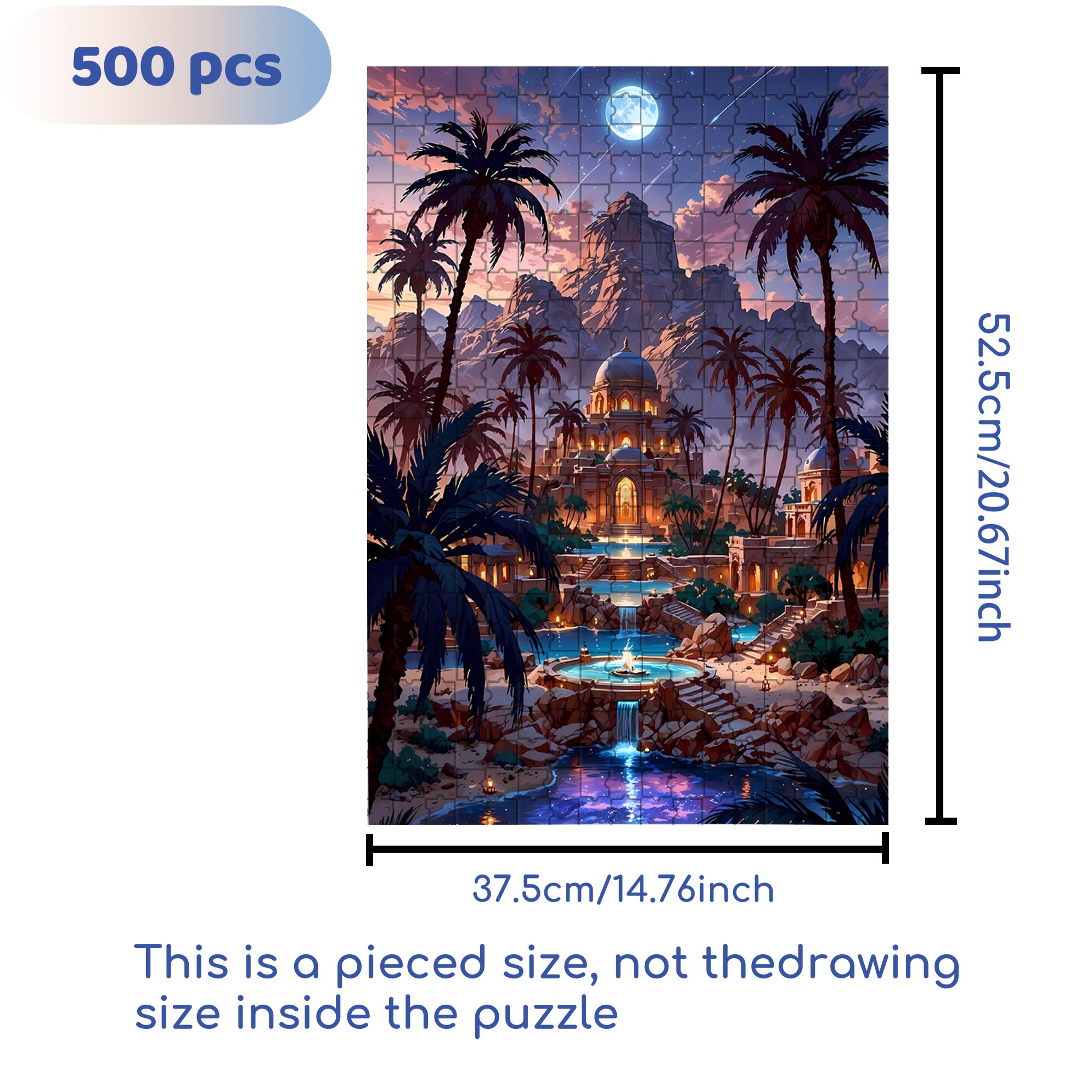 Evening 500pcs/1000pcs Jigsaw Puzzle, Scratch-Resistant, Interactive Family Game & Brain-Boosting DIY Decor, Perfect for Halloween, Christmas & New Year Gifts, Family Puzzle Game
