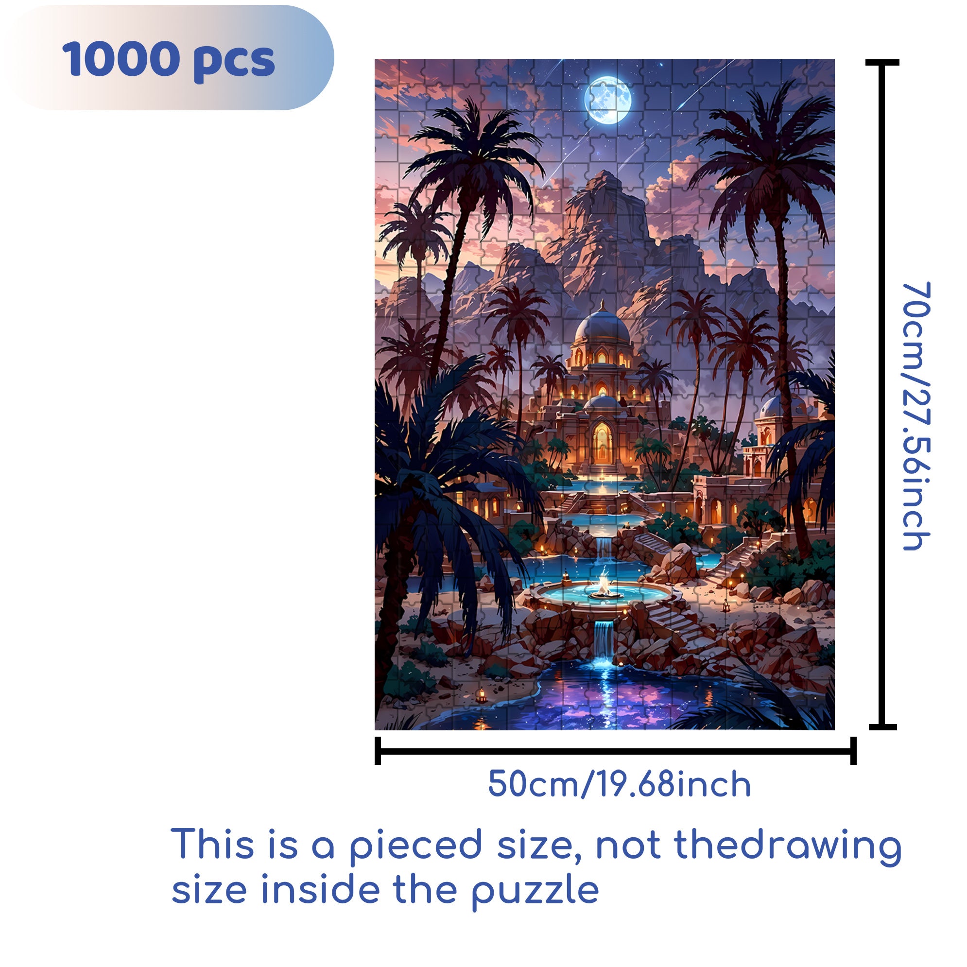 Evening 500pcs/1000pcs Jigsaw Puzzle, Scratch-Resistant, Interactive Family Game & Brain-Boosting DIY Decor, Perfect for Halloween, Christmas & New Year Gifts, Family Puzzle Game