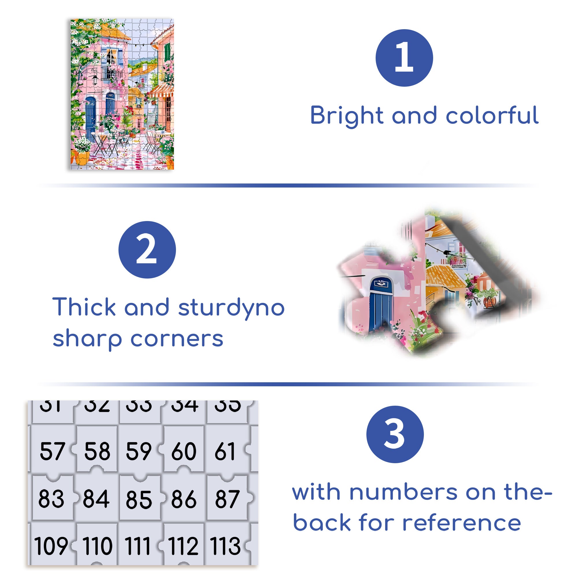 Fashion Town 500pcs/1000pcs Jigsaw Puzzle, Scratch-Resistant, Interactive Family Game & Brain-Boosting DIY Decor, Perfect for Halloween, Christmas & New Year Gifts, Family Puzzle Game