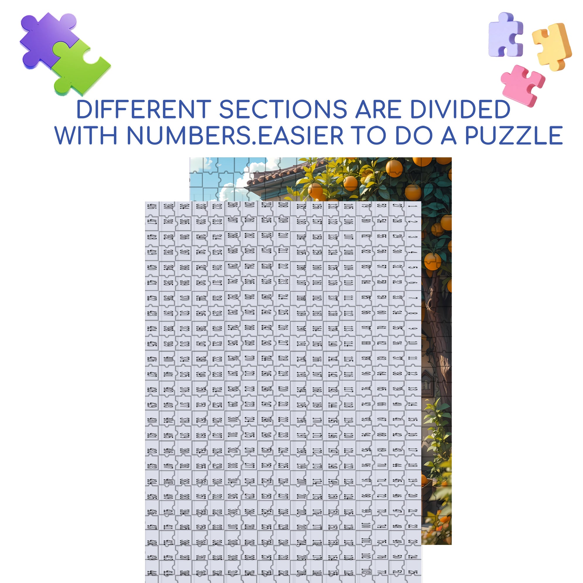 Fresh Produce 500pcs/1000pcs Jigsaw Puzzle, Scratch-Resistant, Interactive Family Game & Brain-Boosting DIY Decor, Perfect for Halloween, Christmas & New Year Gifts, Family Puzzle Game