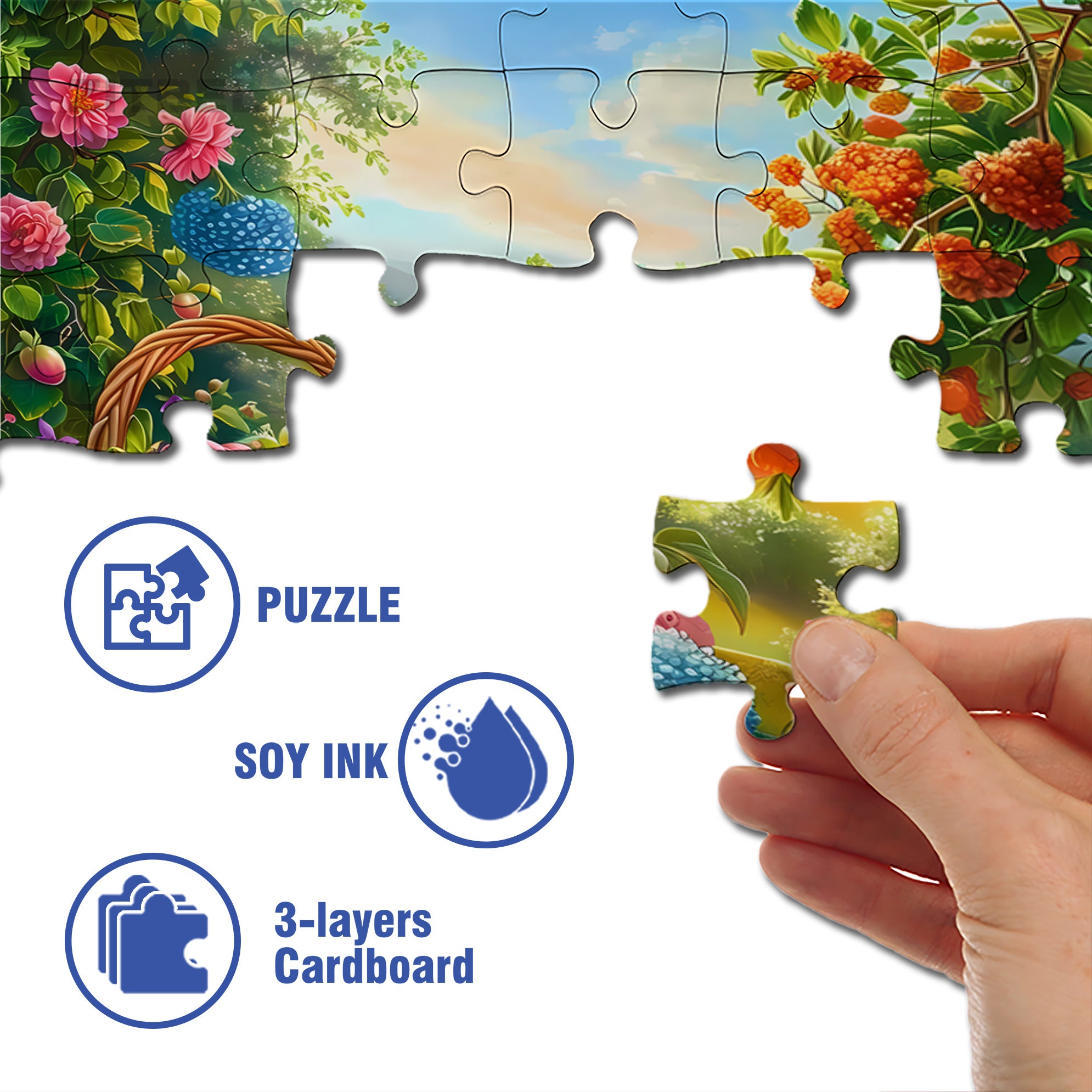 Fruity Aroma 500pcs/1000pcs Jigsaw Puzzle, Scratch-Resistant, Interactive Family Game & Brain-Boosting DIY Decor, Perfect for Halloween, Christmas & New Year Gifts, Family Puzzle Game