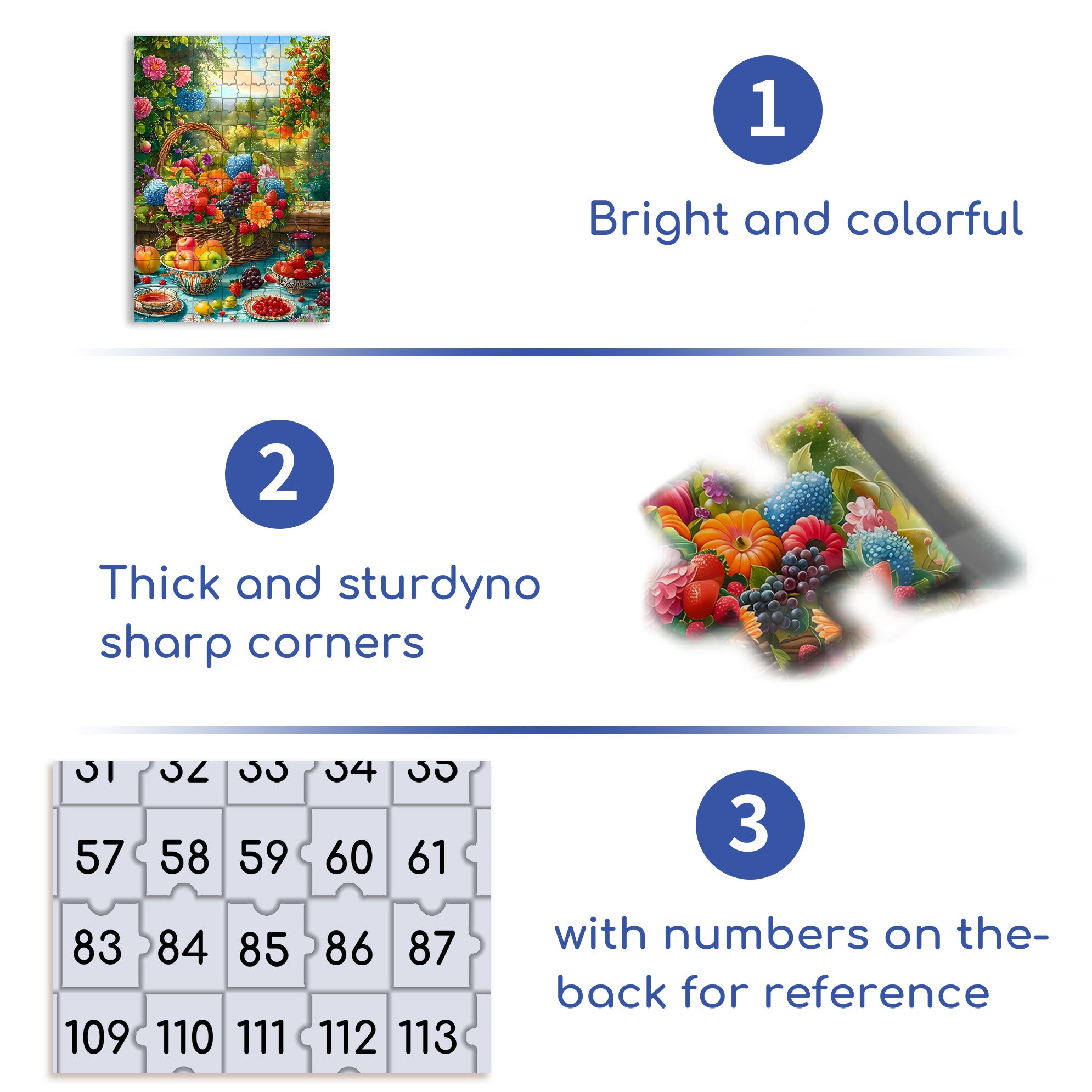 Fruity Aroma 500pcs/1000pcs Jigsaw Puzzle, Scratch-Resistant, Interactive Family Game & Brain-Boosting DIY Decor, Perfect for Halloween, Christmas & New Year Gifts, Family Puzzle Game