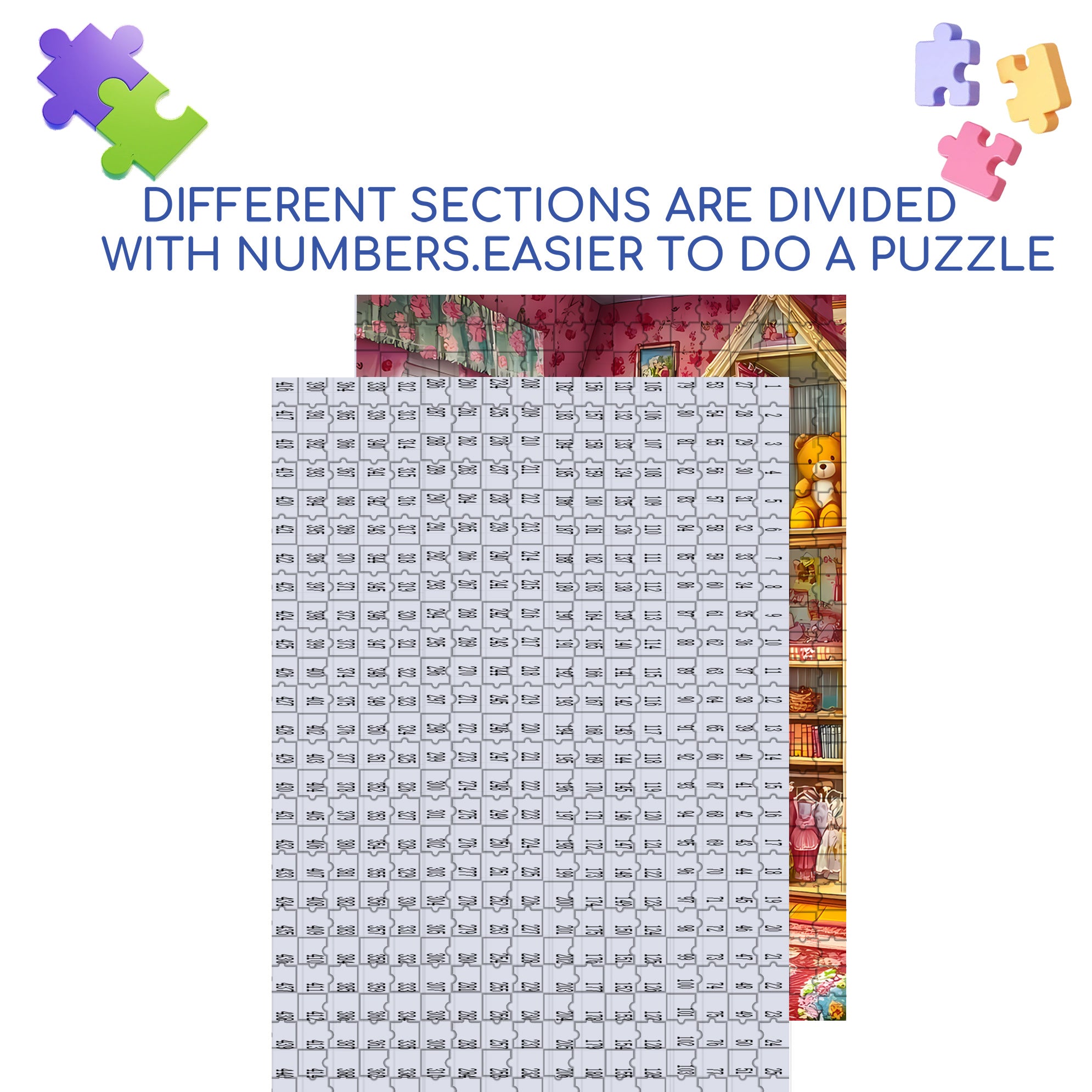 Girls' Room 500pcs/1000pcs Jigsaw Puzzle, Scratch-Resistant, Interactive Family Game & Brain-Boosting DIY Decor, Perfect for Halloween, Christmas & New Year Gifts, Family Puzzle Game
