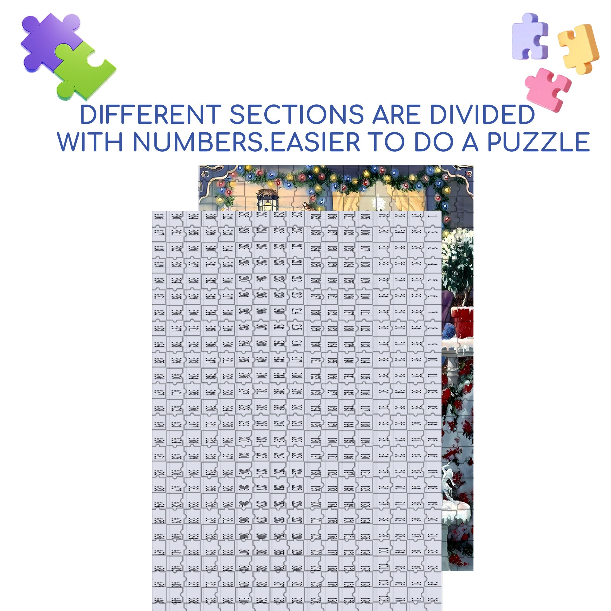 Great Atmosphere 500pcs/1000pcs Jigsaw Puzzle, Scratch-Resistant, Interactive Family Game & Brain-Boosting DIY Decor, Perfect for Halloween, Christmas & New Year Gifts, Family Puzzle Game