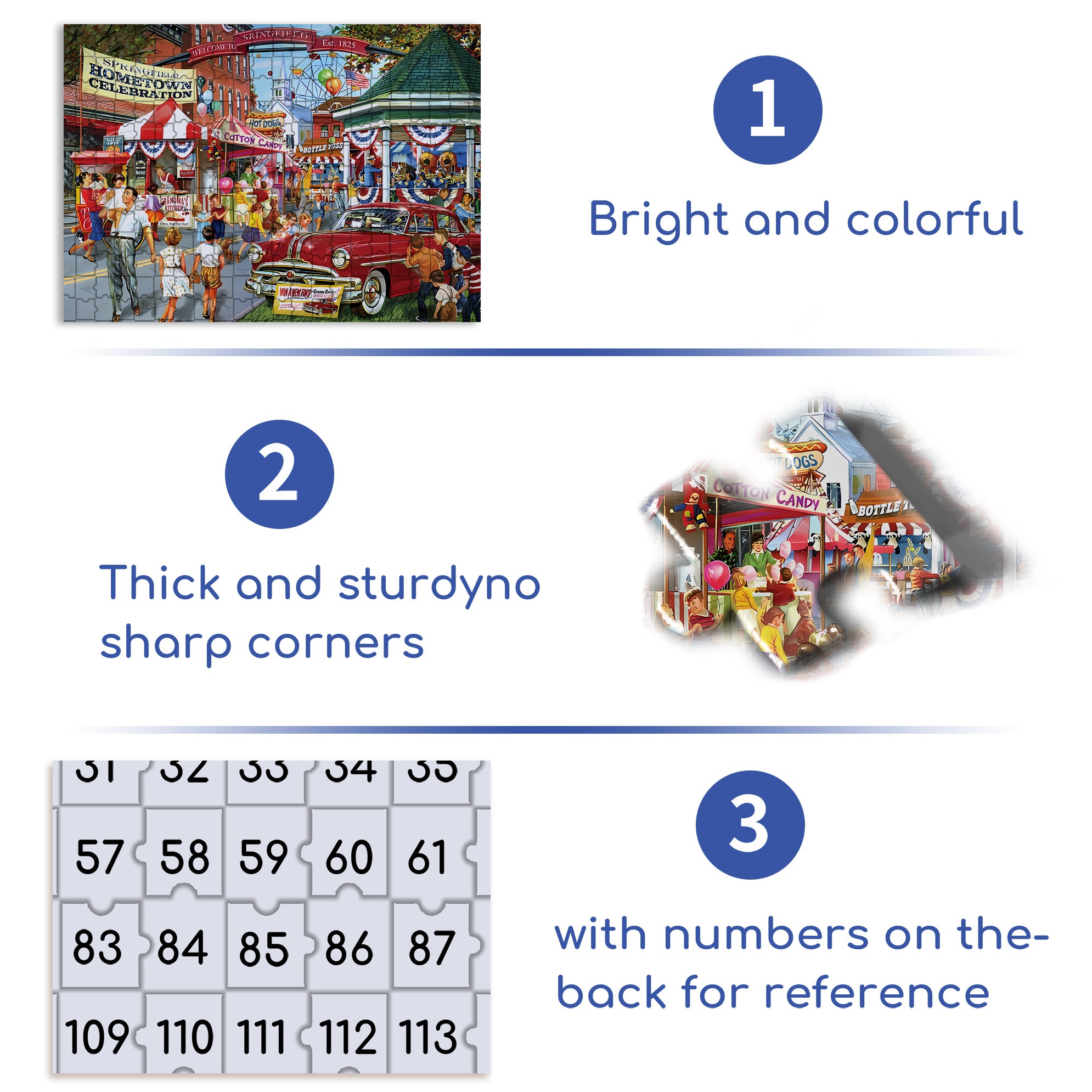 Hometown Celebration 500pcs/1000pcs Jigsaw Puzzle, Scratch-Resistant, Interactive Family Game & Brain-Boosting DIY Decor, Perfect for Halloween, Christmas & New Year Gifts, Family Puzzle Game