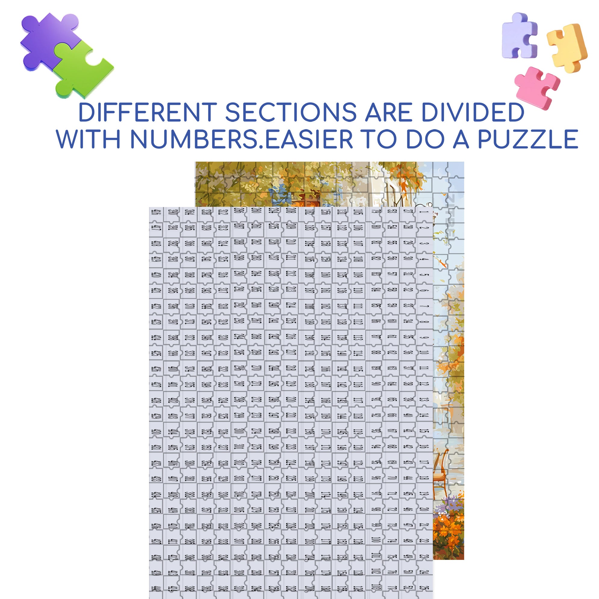 House 500pcs/1000pcs Jigsaw Puzzle, Scratch-Resistant, Interactive Family Game & Brain-Boosting DIY Decor, Perfect for Halloween, Christmas & New Year Gifts, Family Puzzle Game
