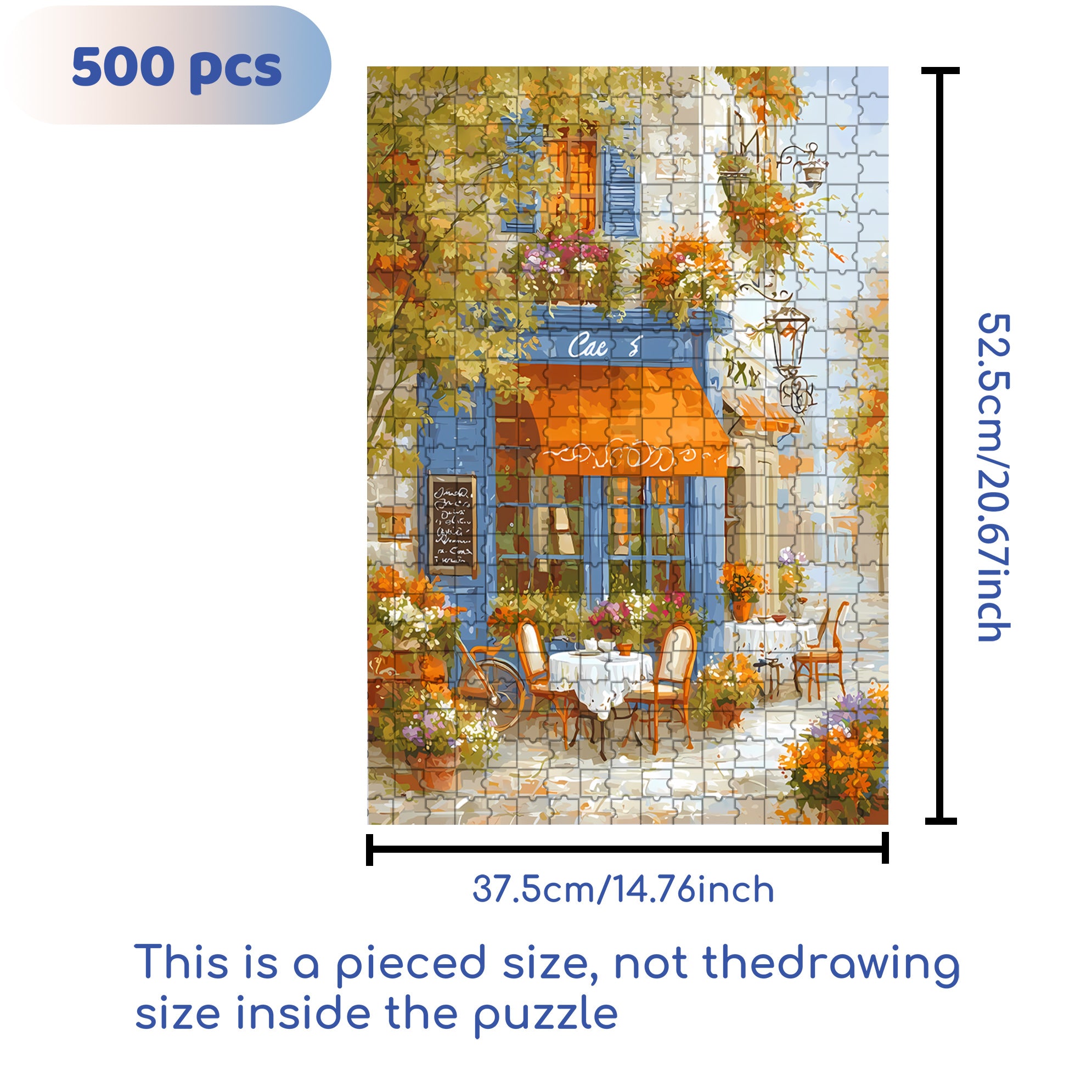 House 500pcs/1000pcs Jigsaw Puzzle, Scratch-Resistant, Interactive Family Game & Brain-Boosting DIY Decor, Perfect for Halloween, Christmas & New Year Gifts, Family Puzzle Game