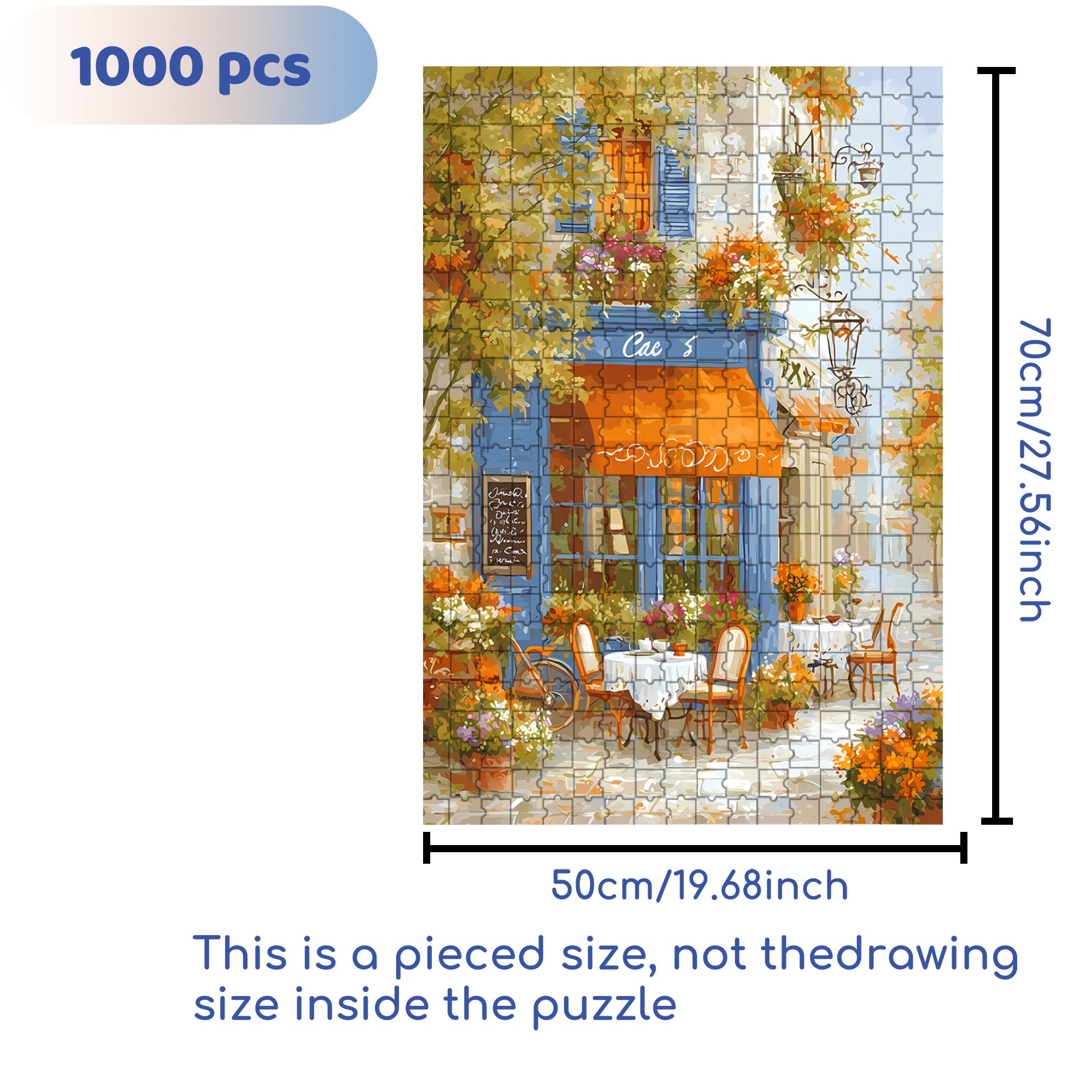 House 500pcs/1000pcs Jigsaw Puzzle, Scratch-Resistant, Interactive Family Game & Brain-Boosting DIY Decor, Perfect for Halloween, Christmas & New Year Gifts, Family Puzzle Game