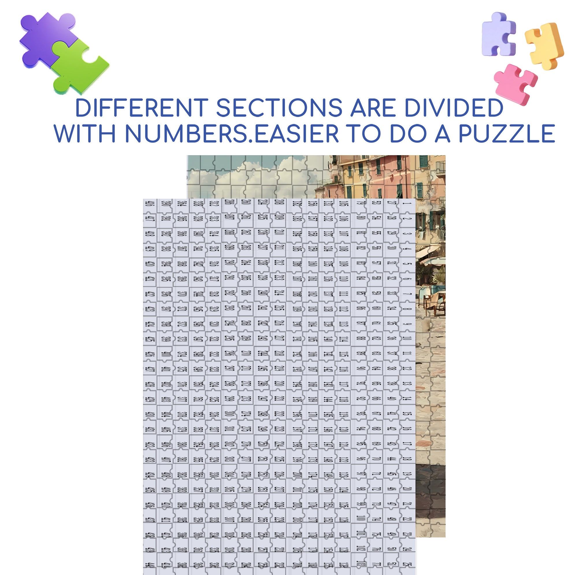 Ice-cream Stand 500pcs/1000pcs Jigsaw Puzzle, Scratch-Resistant, Interactive Family Game & Brain-Boosting DIY Decor, Perfect for Halloween, Christmas & New Year Gifts, Family Puzzle Game