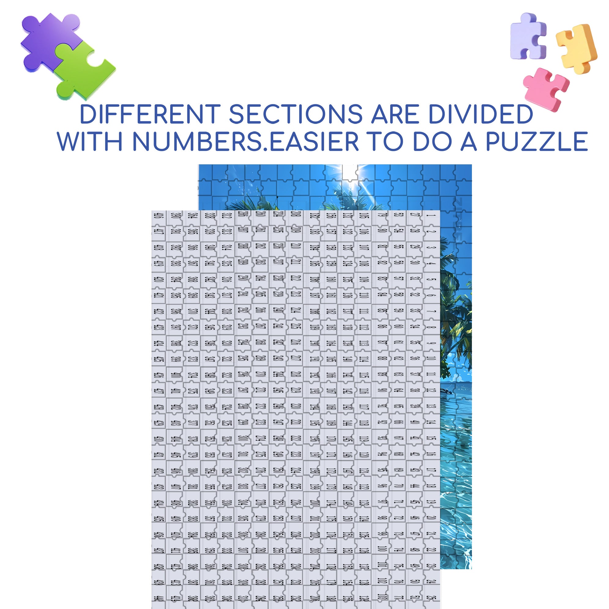 Island 500pcs/1000pcs Jigsaw Puzzle, Scratch-Resistant, Interactive Family Game & Brain-Boosting DIY Decor, Perfect for Halloween, Christmas & New Year Gifts, Family Puzzle Game