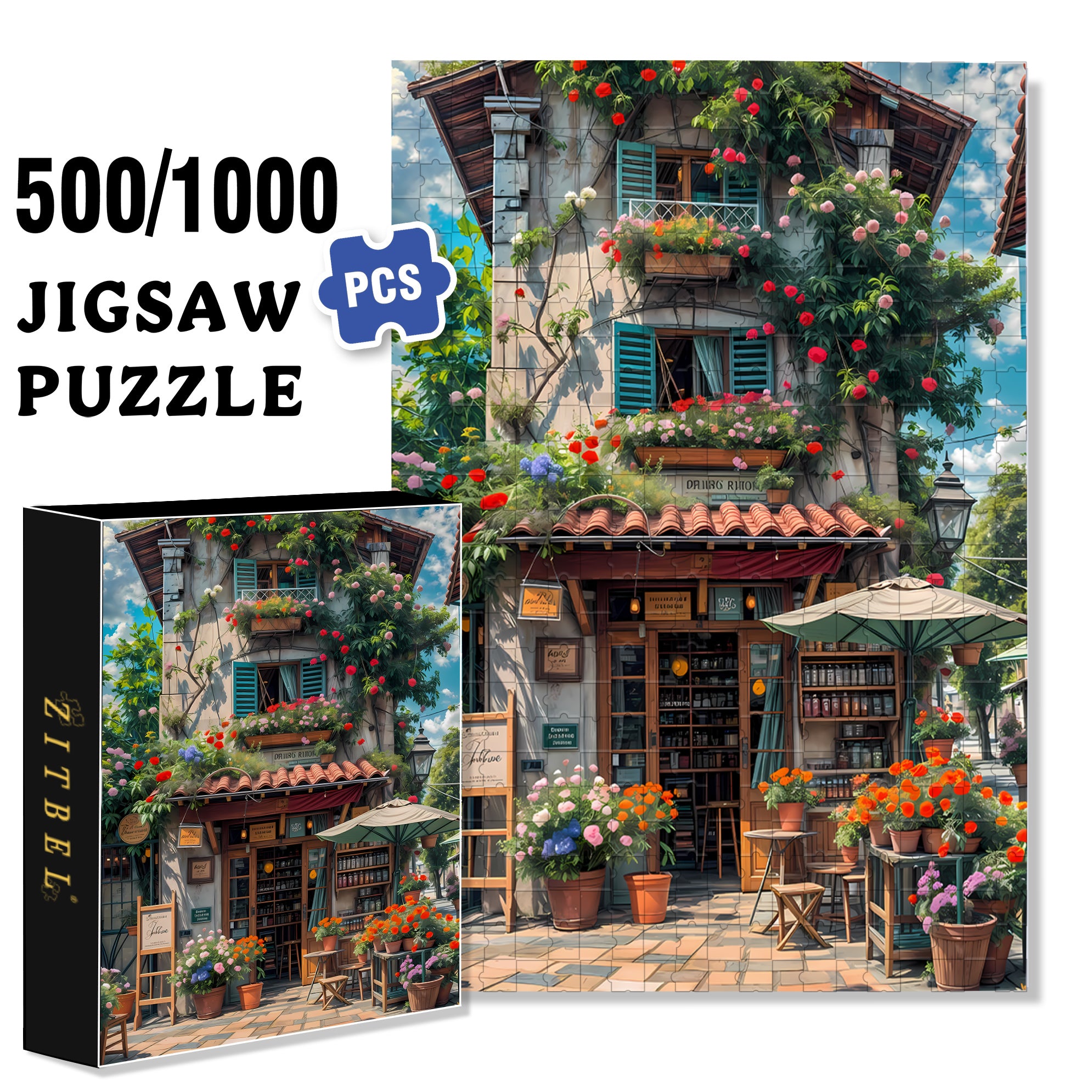 Laid Back 500pcs/1000pcs Jigsaw Puzzle, Scratch-Resistant, Interactive Family Game & Brain-Boosting DIY Decor, Perfect for Halloween, Christmas & New Year Gifts, Family Puzzle Game