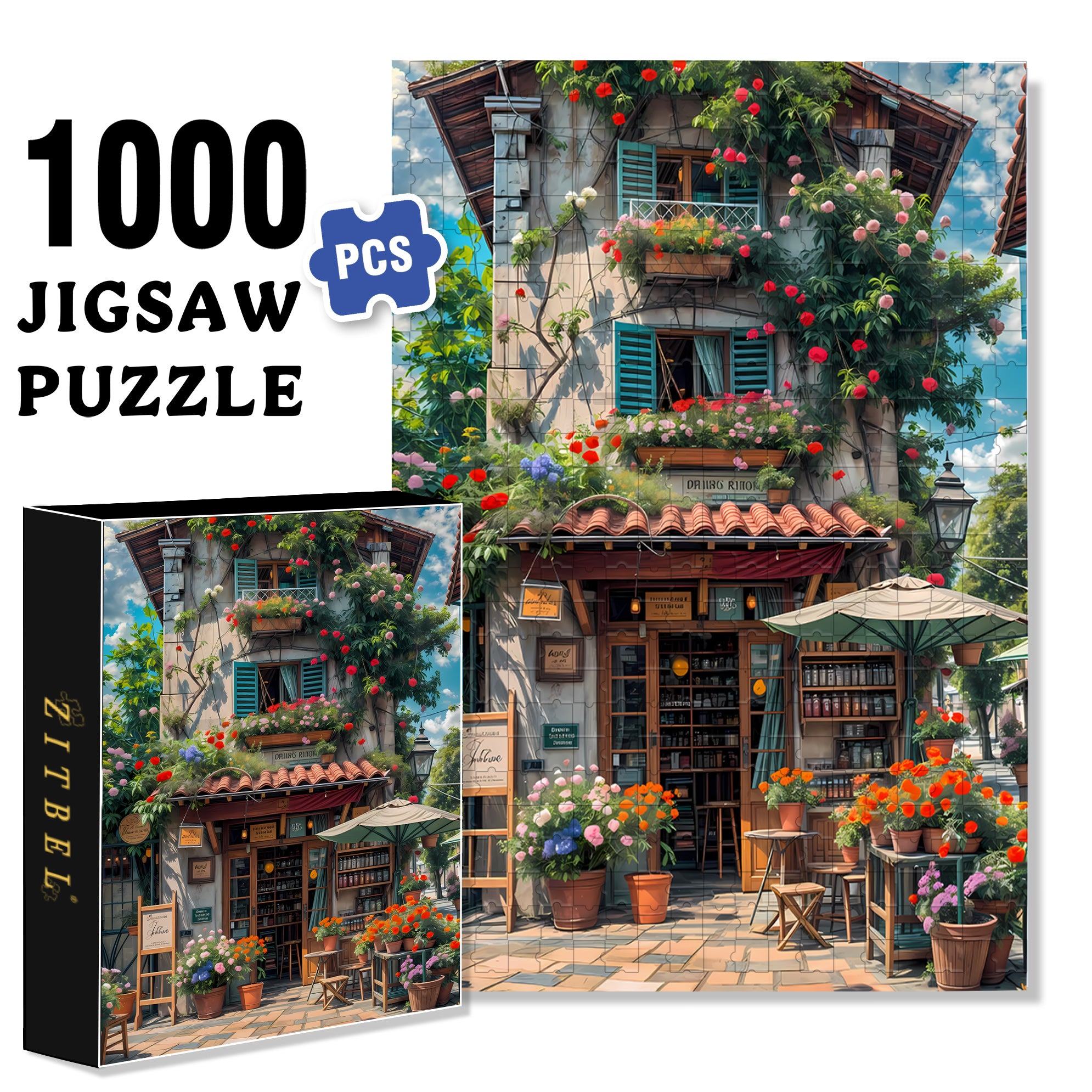 Laid Back 500pcs/1000pcs Jigsaw Puzzle, Scratch-Resistant, Interactive Family Game & Brain-Boosting DIY Decor, Perfect for Halloween, Christmas & New Year Gifts, Family Puzzle Game