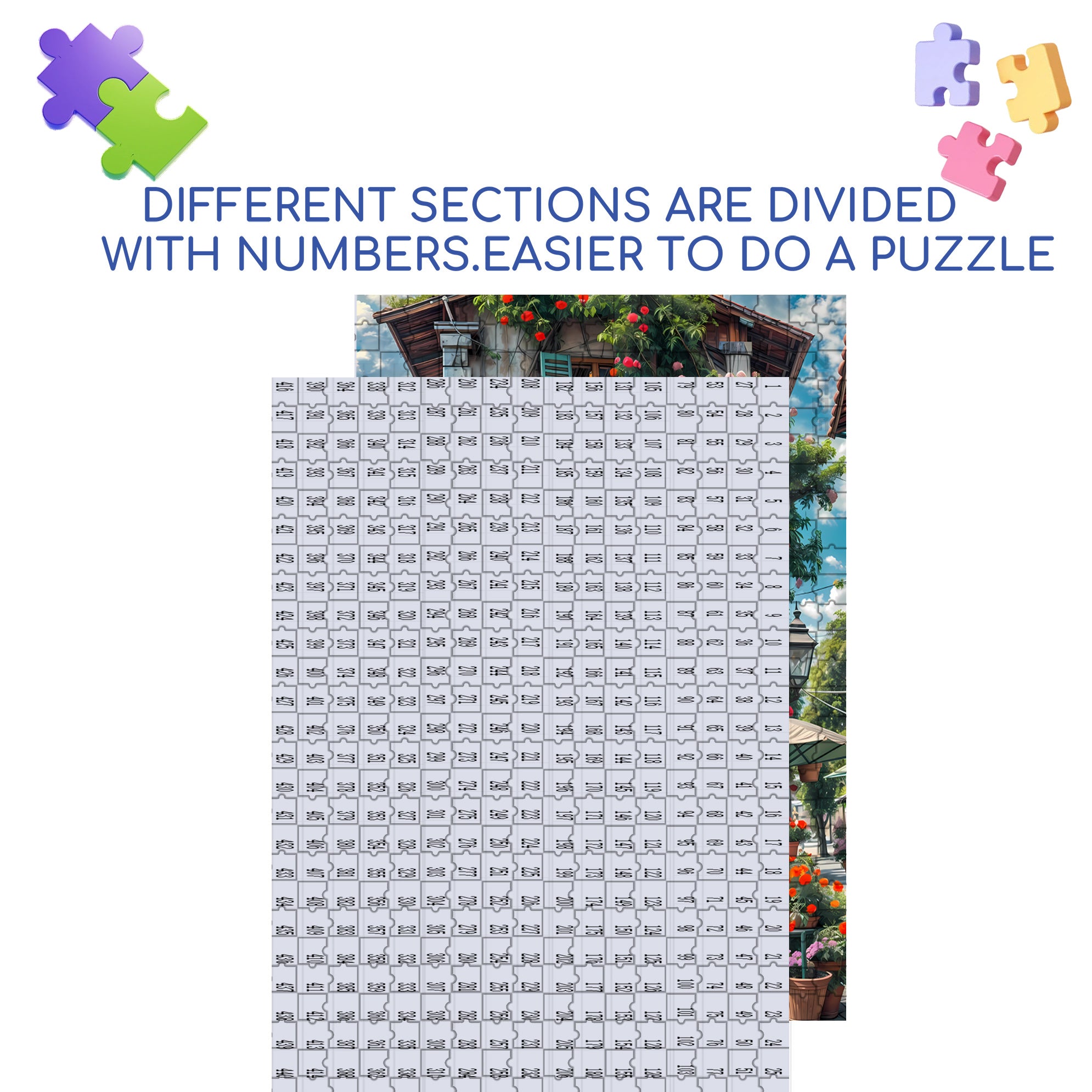 Laid Back 500pcs/1000pcs Jigsaw Puzzle, Scratch-Resistant, Interactive Family Game & Brain-Boosting DIY Decor, Perfect for Halloween, Christmas & New Year Gifts, Family Puzzle Game